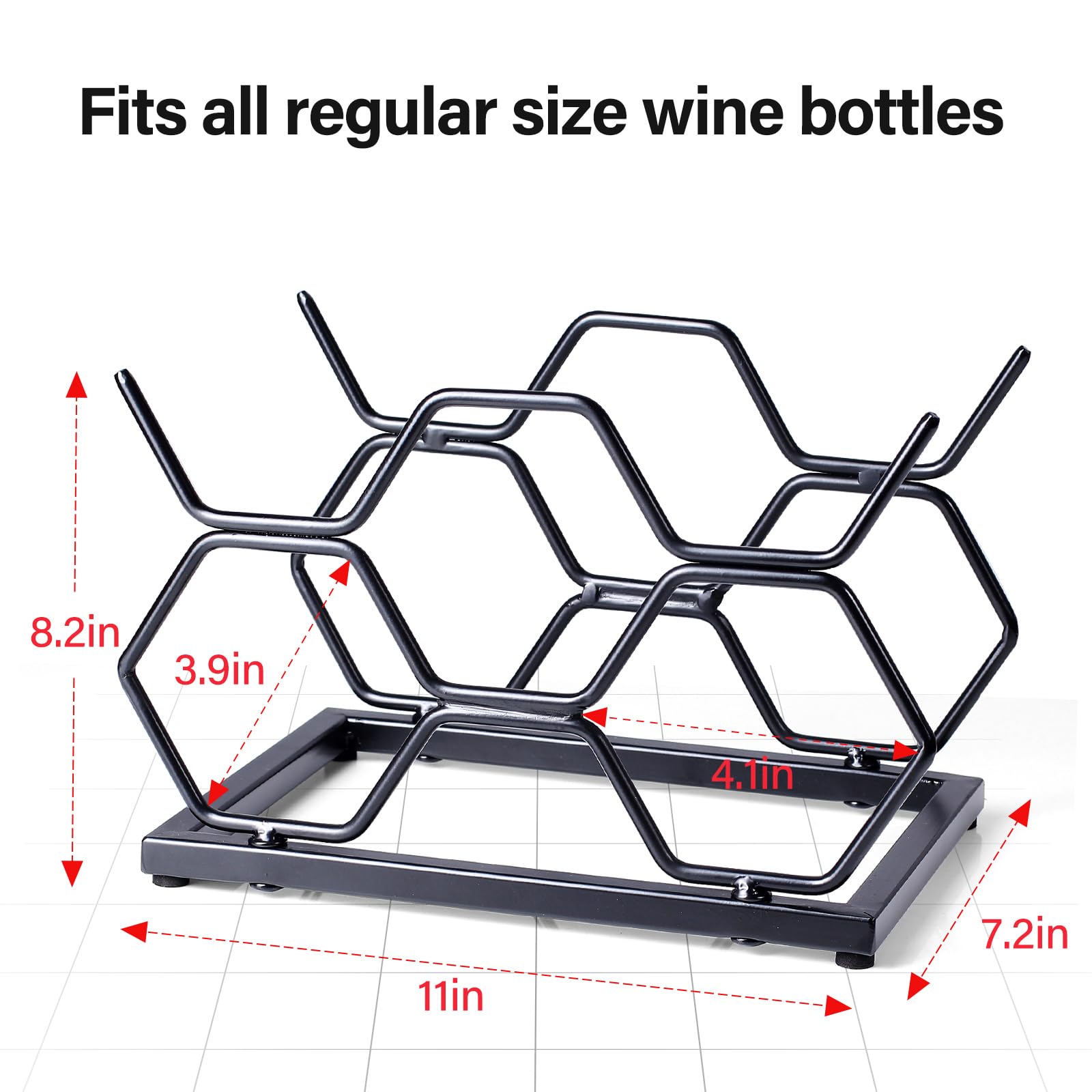 Snapklik.com : Drincarier Countertop Wine Rack - 5 Bottle Freestanding