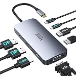Docking Station for Laptop 3 Monitors, Selore USB C Hub with 2 HDMI 2DP, RJ45 Ethernet, 5 Gbps USB C/A, 100W PD SD/microSD for Dell/HP/Lenovo/Surface