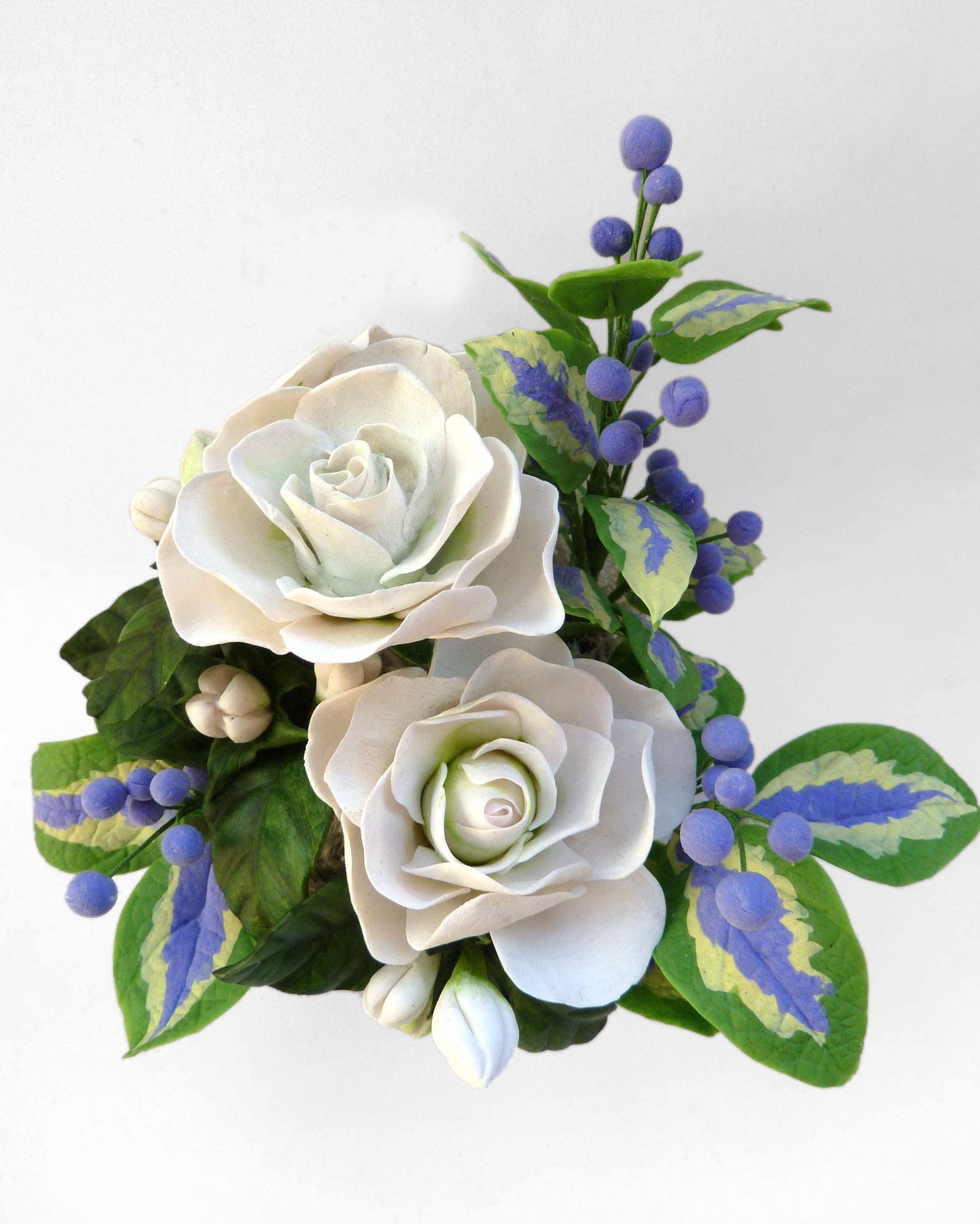 Flores de Porcelana Rusa Miniatura GARDENIAS Home Decor Regalo - Hand Made