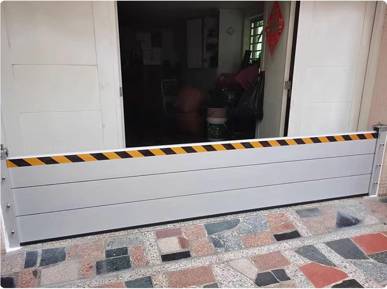 Garage Flood Control Barrier Heavy Duty Aluminum Threshold Kit for Basement Warehouse Outdoor Driveway Dams, L 150cm