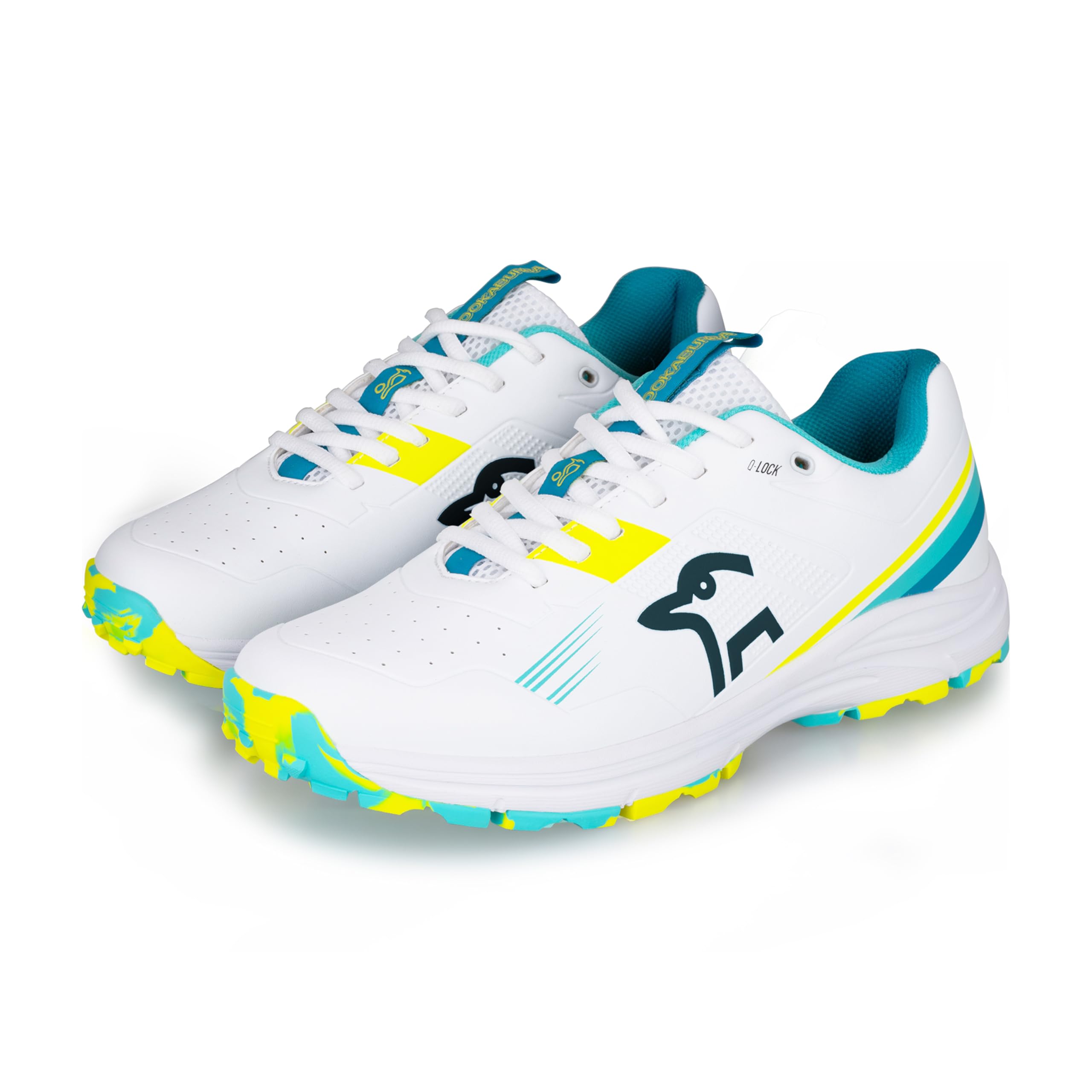 Kookaburra KC 3.0 Chaussure de Cricket avec Semelle en Caoutchouc Aqua/Jaune