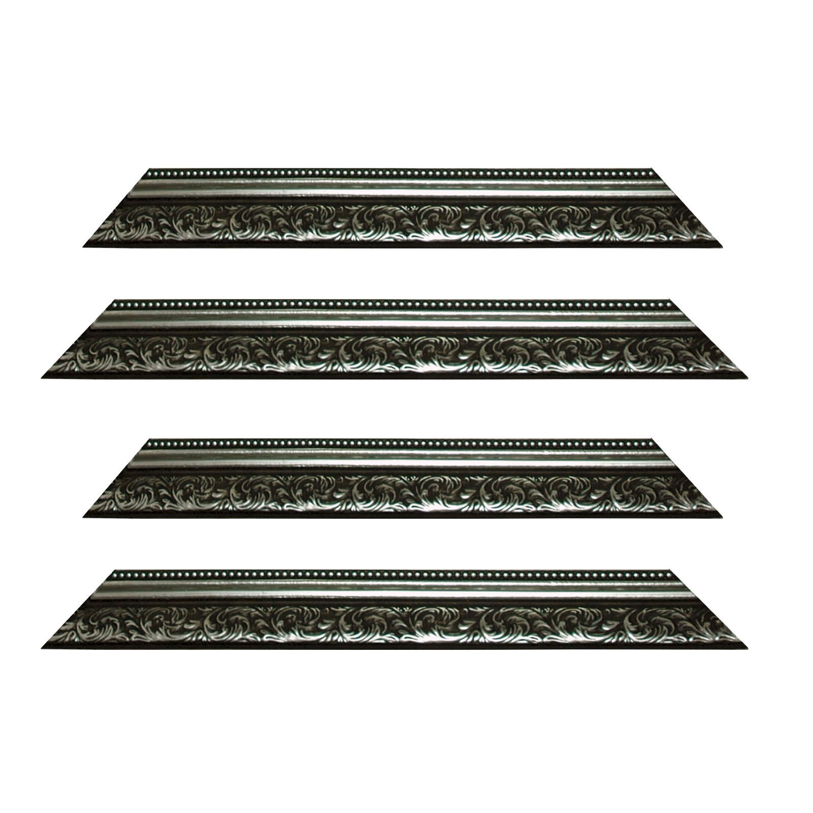 Cadre baroque argenté 60 x 120 cm Arg 10939 moulure luxe d'art