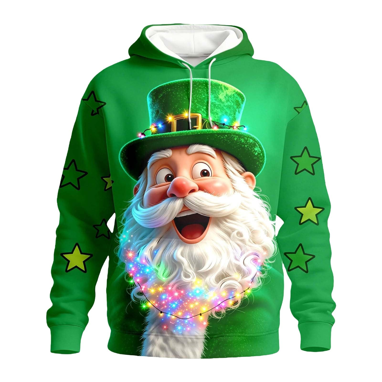 Sudadera divertida con capucha y bolsillo irlandés para celebrar San Patricio con orgullo 4