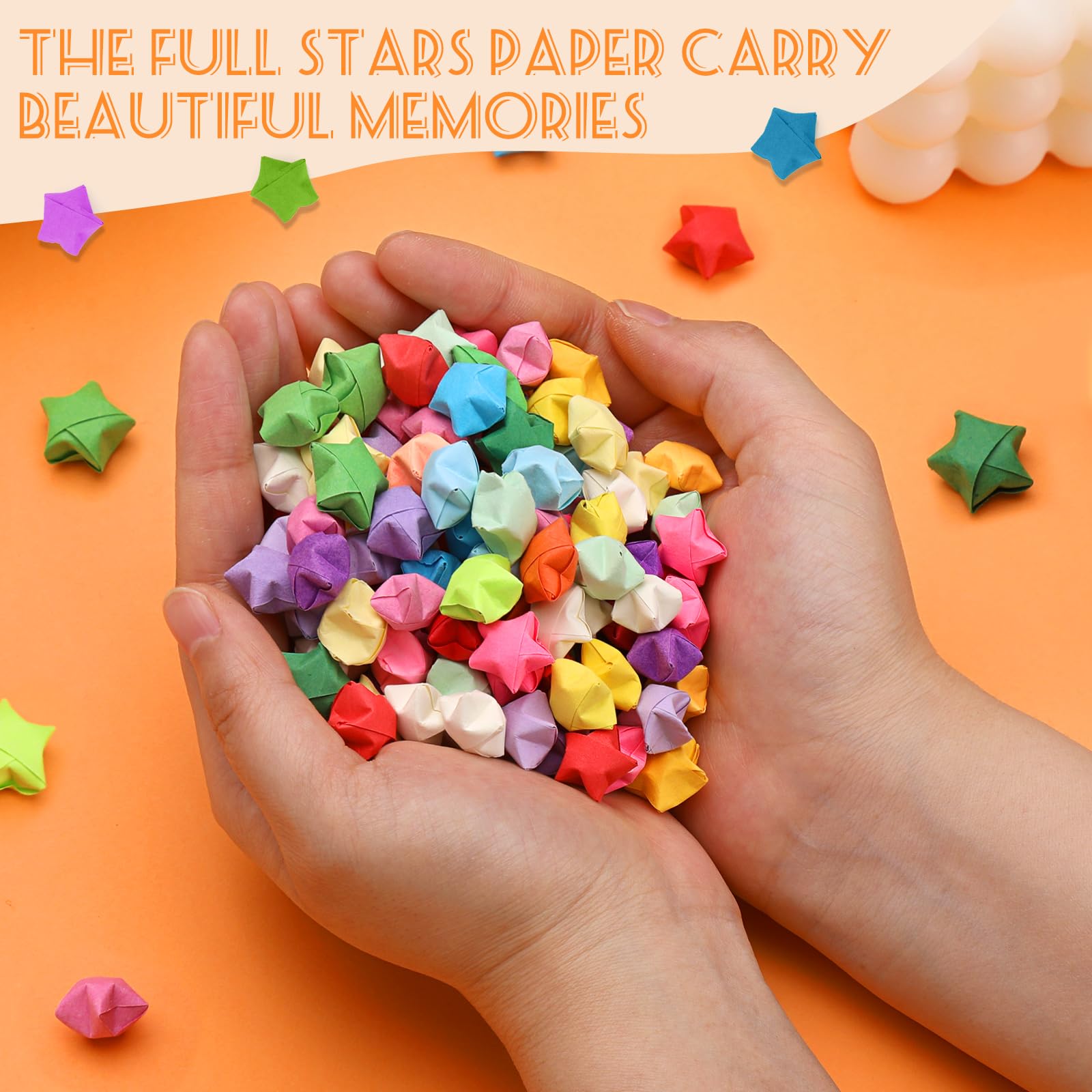 カラフルな紙製の星形装飾品 Amazon | 1030枚 星折り紙 27 アソートカラー 星条紙 両面 折り紙 星紙
