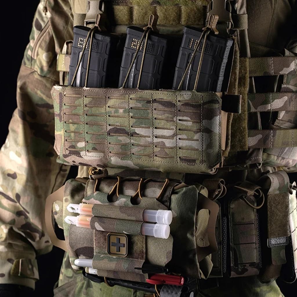 Taktische IFAK Tasche Rolle Und Träger Medizinische Trauma Kit Tasche Erste Hilfe Kits Lagerung Weste Zubehör EDC Outdoor Jagd (Color : RG)
