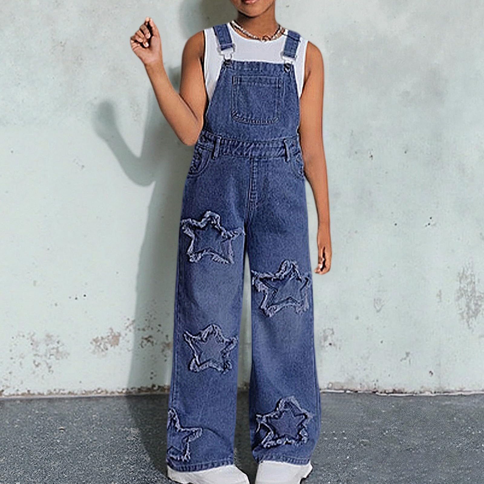 Genérico Pantalones Niña Chándal Algodón Cintura Elástica con Bolsillos Deporte Colegio Suave Transpirable Casual Diario Infantil Moda A123