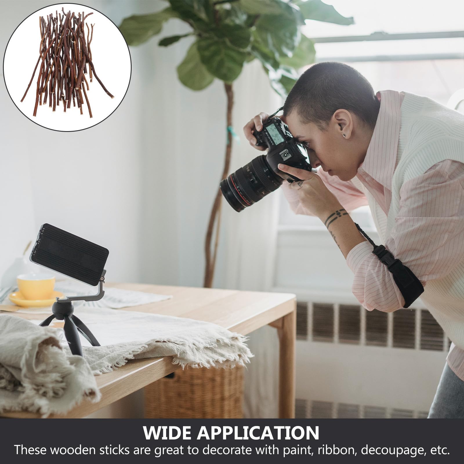 Didiseaon 200 Unidades Palitos de Ramas Delicadas para Manualidades DIY y