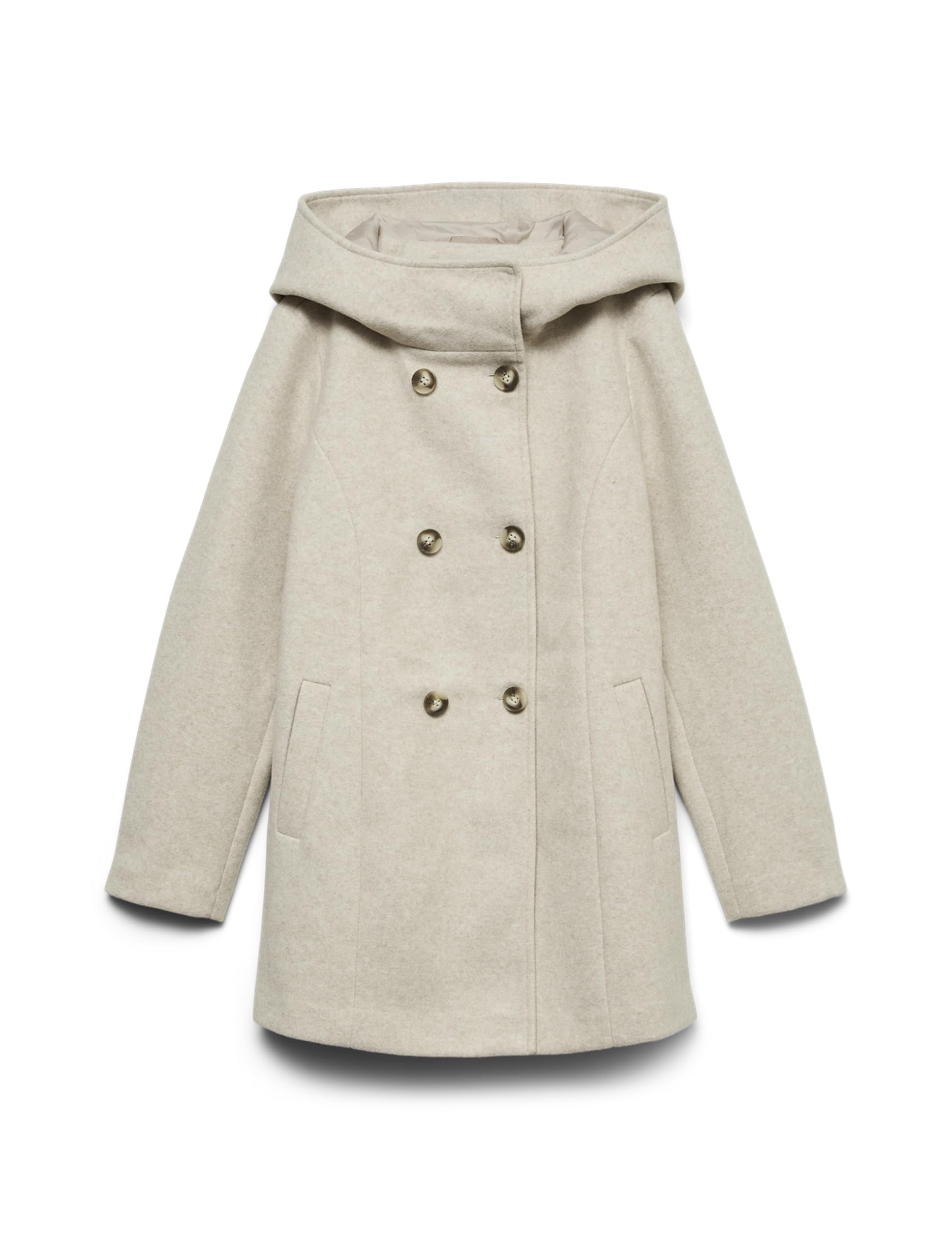 VERO MODA Women's Vmfortune Shila Jacket Ga Noos Jacket, Oatmeal/detail: melange., L