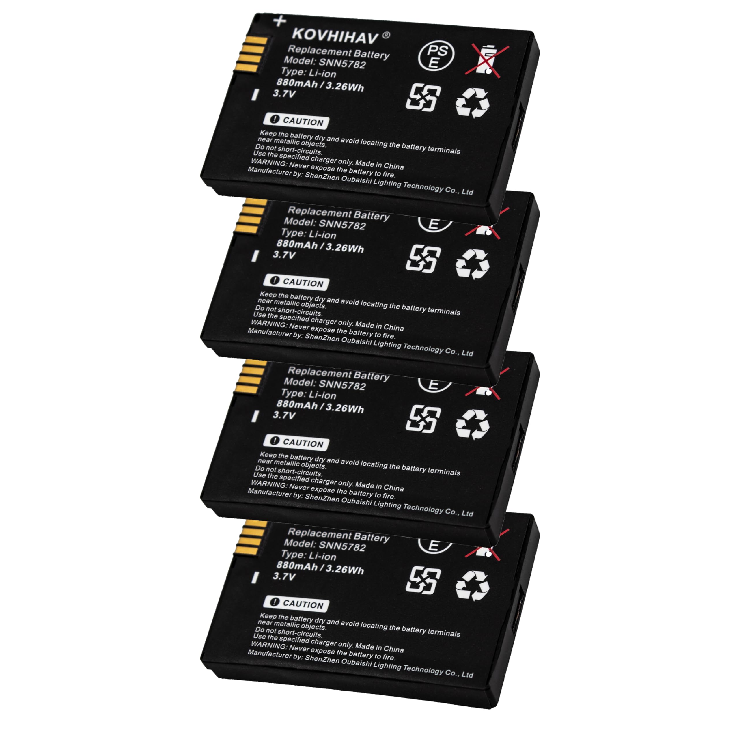 (4 Pack) Updated BT60 Two-Way Radio Battery for HKNN4014 HKNN4014A CLP Series radios