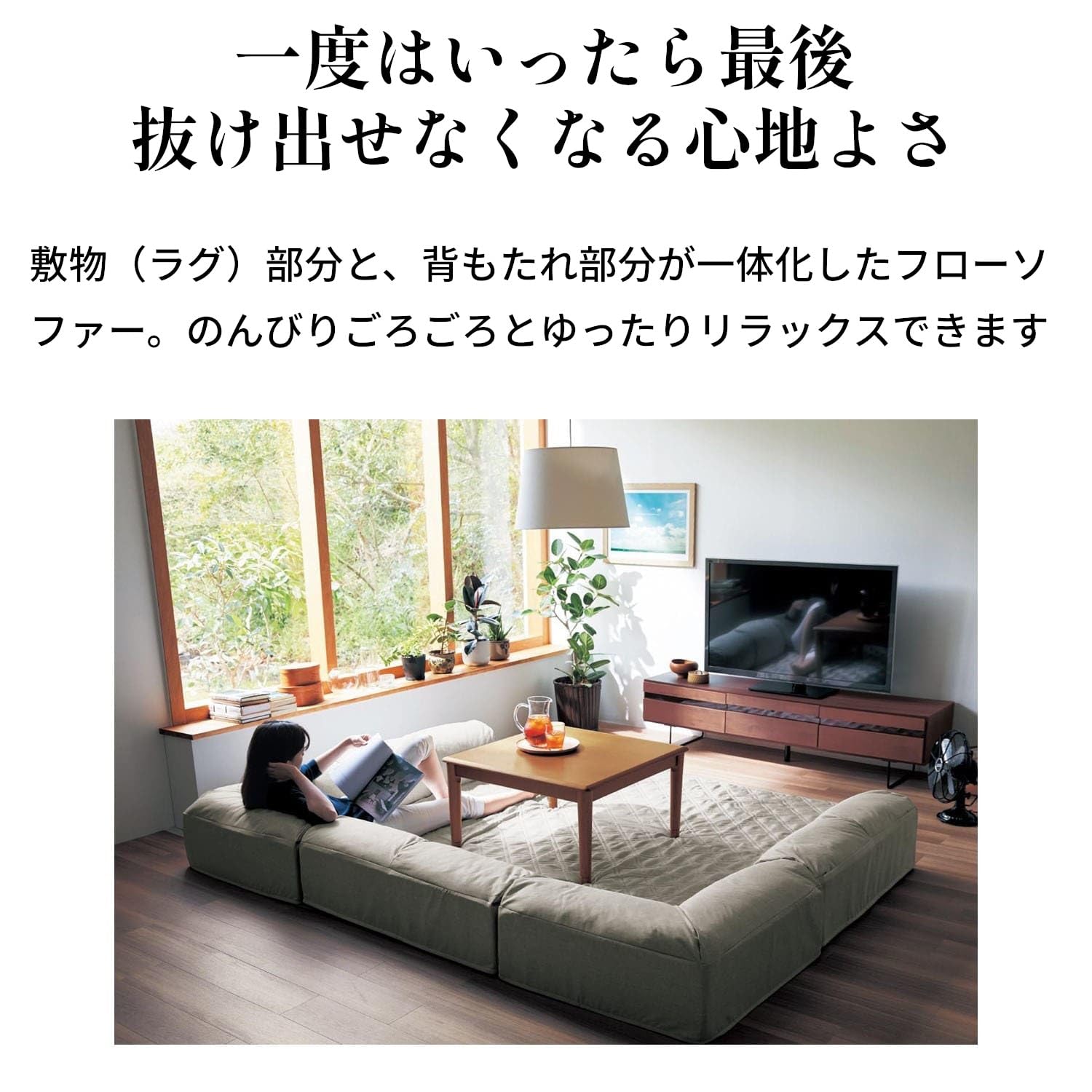 Amazon｜[ベルメゾン] フロアソファー グータラグ ダブル
