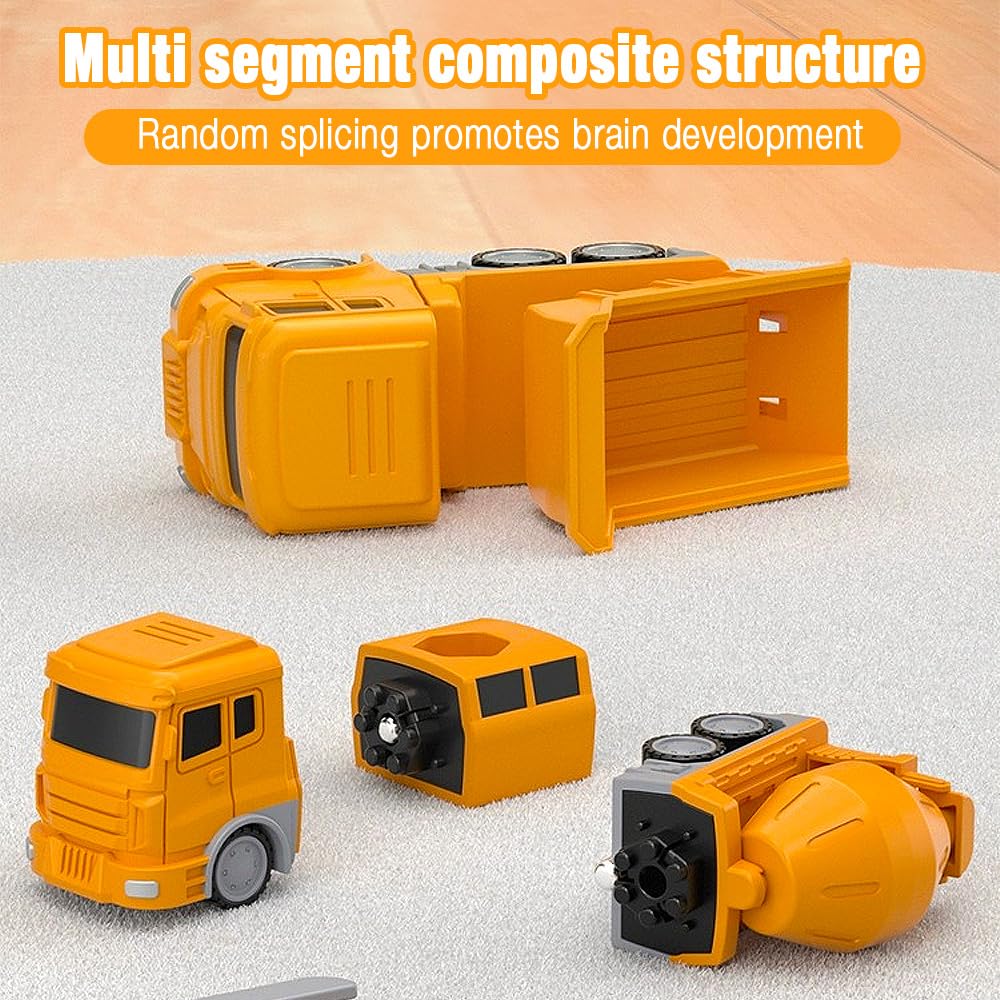 Mineup Giocattoli Ingegneristici Per Bambini, Set Di Giocattoli A Trasformazione Magnetica Assemblata, Giocattolo Per Auto A Trasformare Educativo, Puzzle Creativo Educativo DIY Per Bambini 3 Anni+