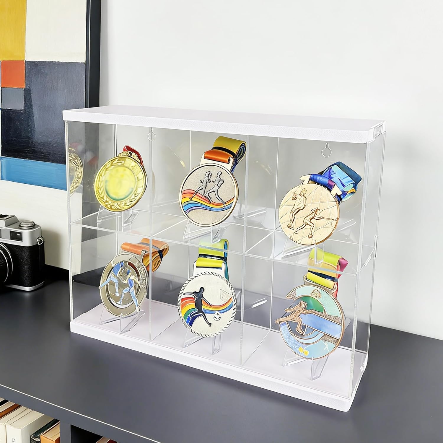 6pcs baseball ring display case,Ring Posts Baseball Ring Holder,Championship Ring Display Case,Display Box for Memorabilia,baseball ring holder,ring case display,Ideal Gift for Sports Memorabilia Fans