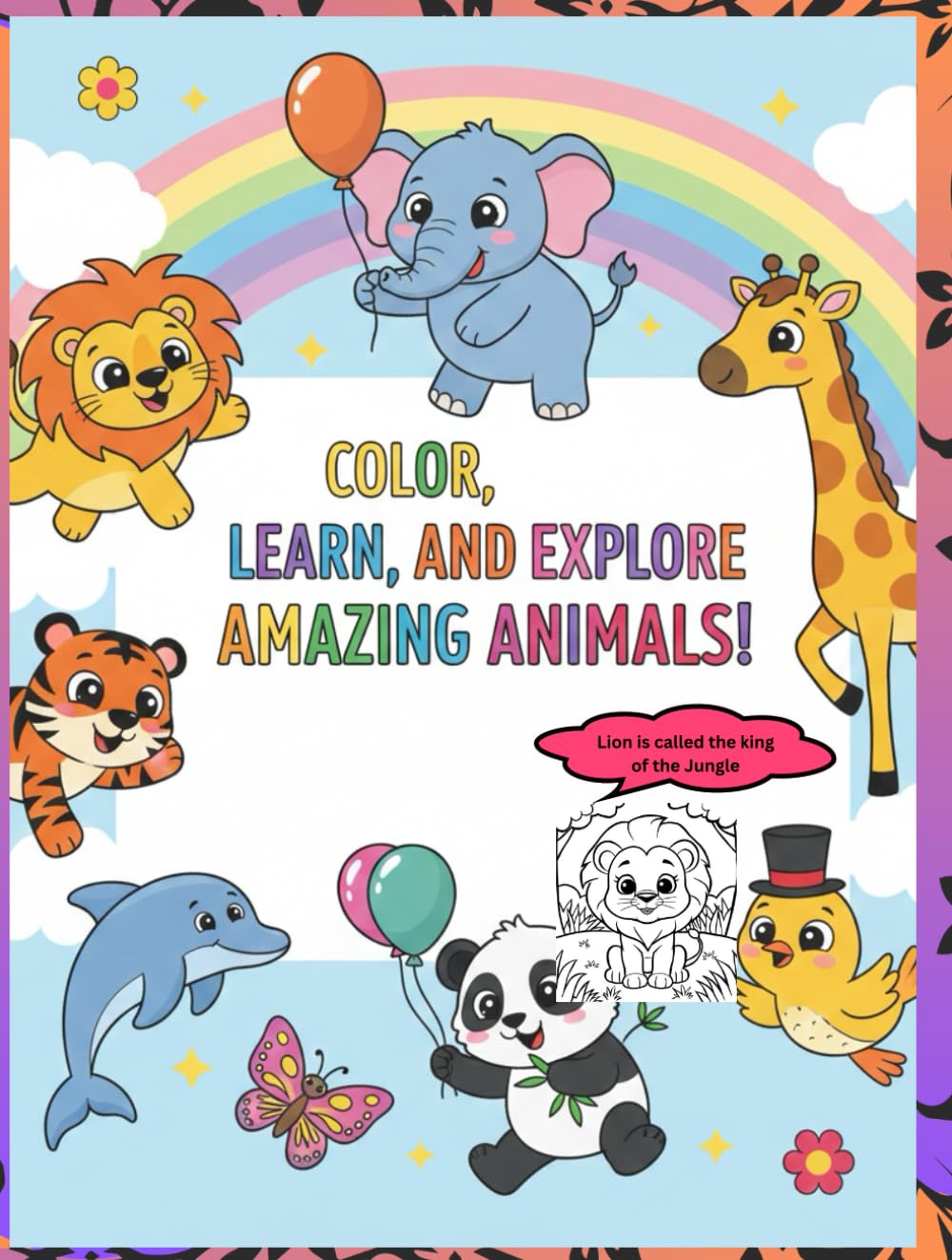 Color,learn and explore amazing animals