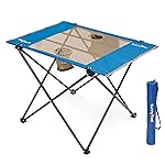 SUNNYFEEL Outdoor Folding Table | Lightweight Mesh Compact Camping Table, Roll Up Top 2 People Portable Camp Tables with Carry Bag for Picnic/Cooking/Beach/Travel/BBQ