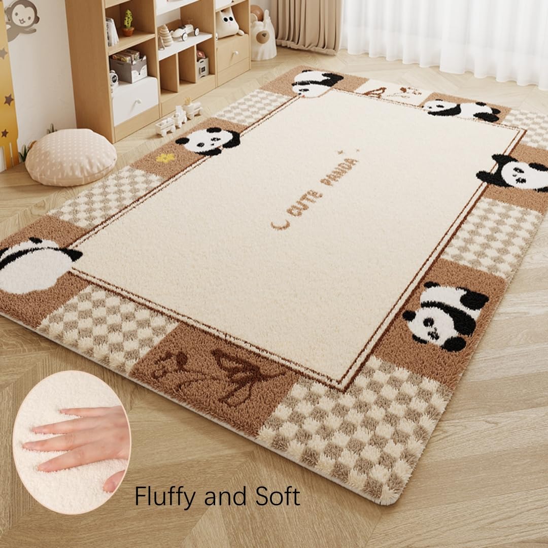 Flauschiger Plüsch Teppich Cartoon Welpen Kätzchen 3D, Teppich Kinderzimmer Ultraweicher Gaming Thema, Strapazierfähige Wohnzimmer Bodenmatte für Eine Gemütliche Einrichtung, 120x160 cm, Style 1