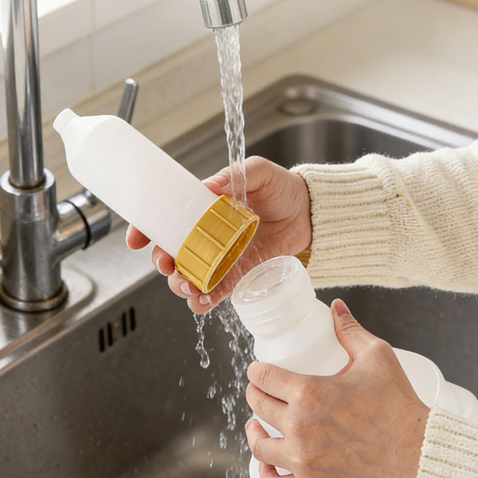 Botella dispensadora de condimentos, correa ajustable, recargable, dispensador de salsa de gran capacidad para ketchup, jarabe, aderezo de ensalada, perfecto para el hogar, cocina, restaurante, camión