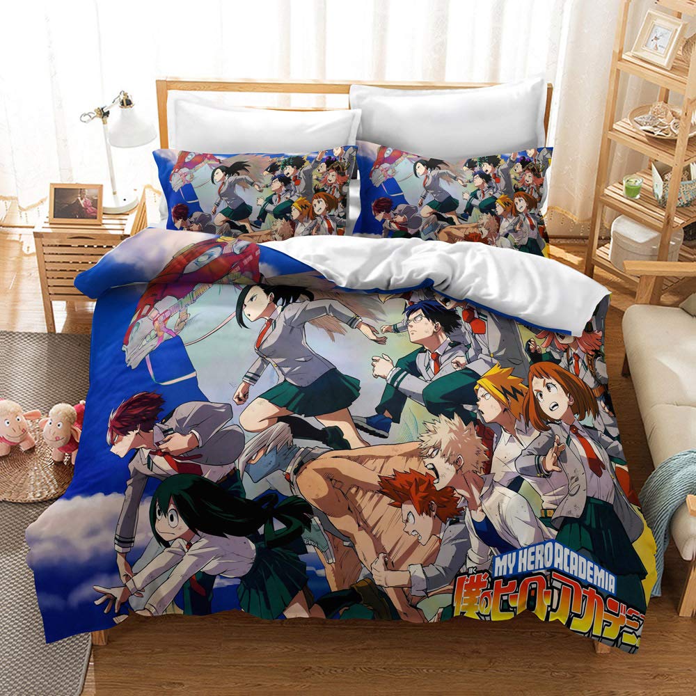 Chaose Girls -Ukb Duvet Cover Set For Kids Cartoon My Hero Academia, For Kids Children's Home Textile Bedding (Hero 06,Single(135X200cm))