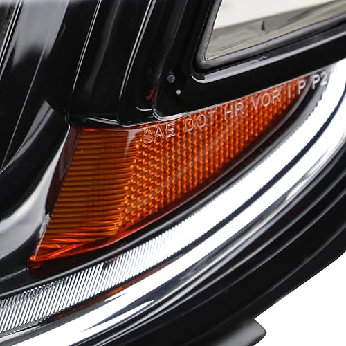 Miniatura 5 de SPEC-D TUNING Faros delanteros con proyector de barra de luz LED negros compatibles con 2015-2020 Chevy Tahoe, Suburban, montaje de faros delanteros