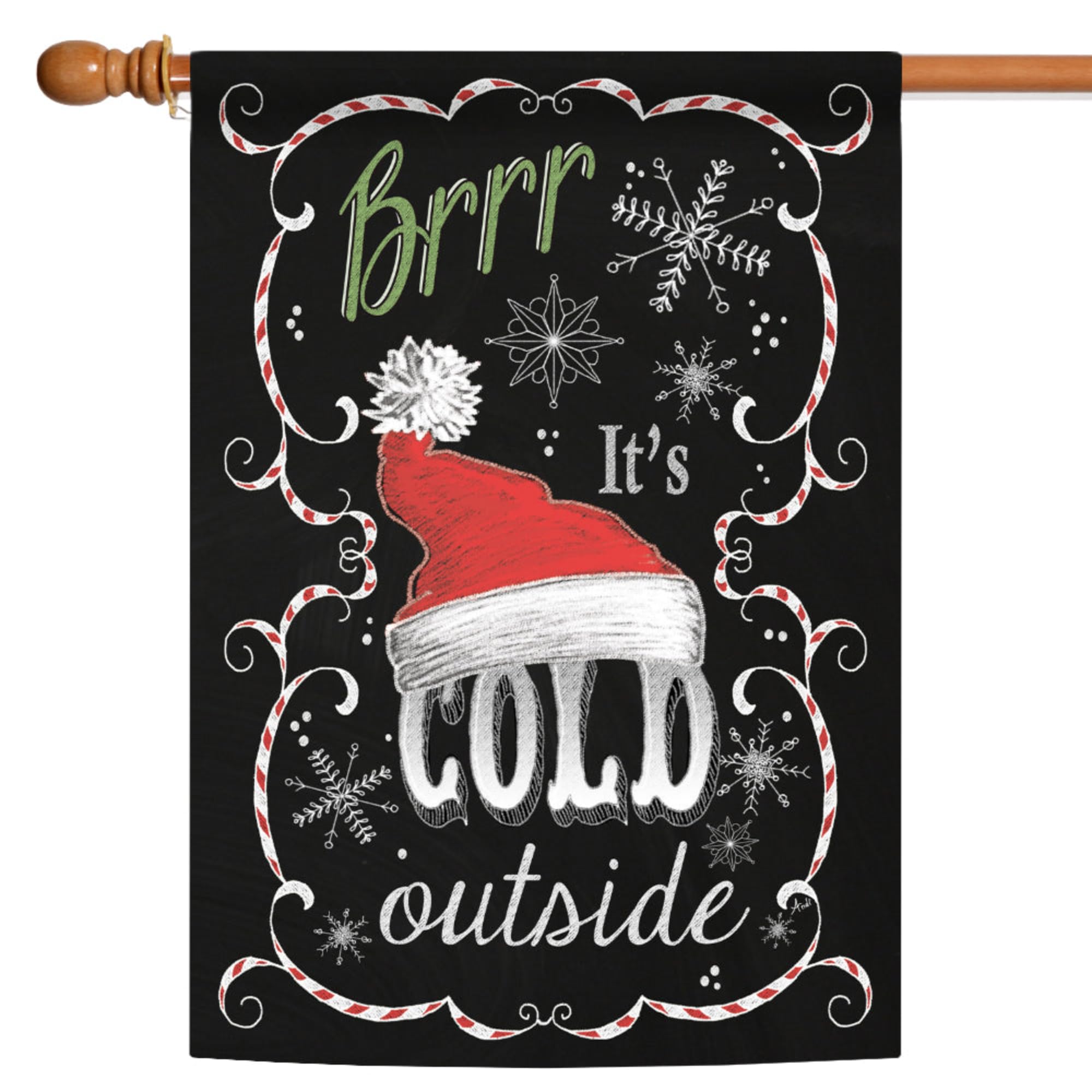 Toland Home Garden It Cold Outside Deko-Fahne für den Winter, 71,1 x 101,6 cm