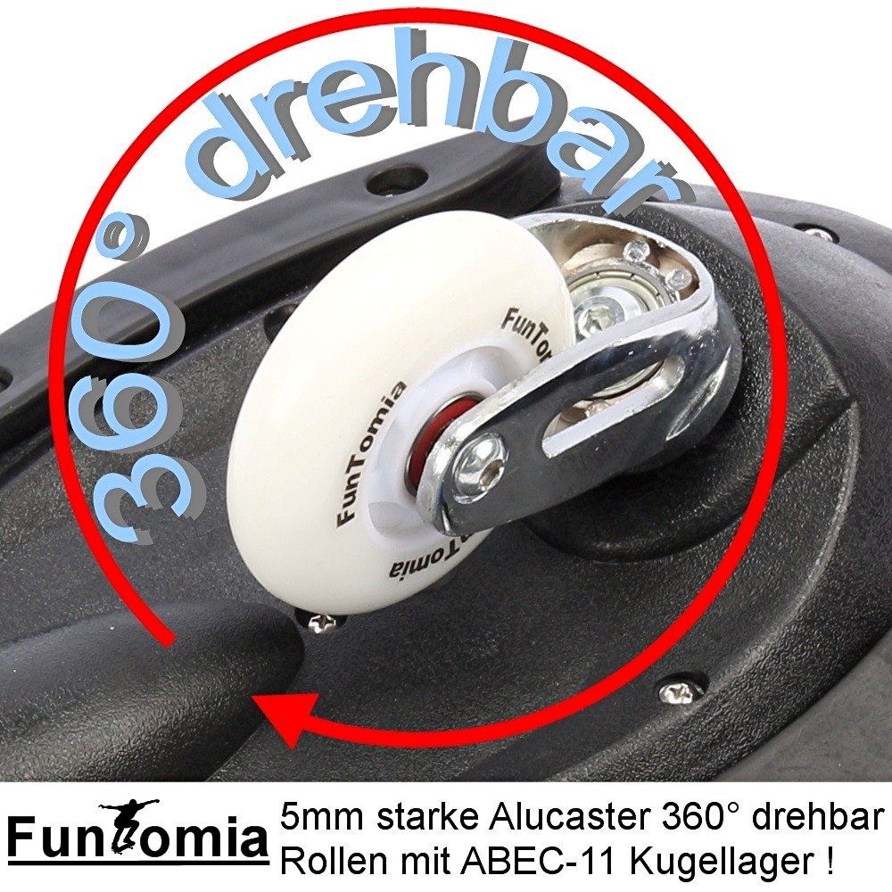 FunTomia Waveboard Original ABEC9 Kugellager inkl. Tasche - Bis 120kg - (Verschiedene Farbdesigns)