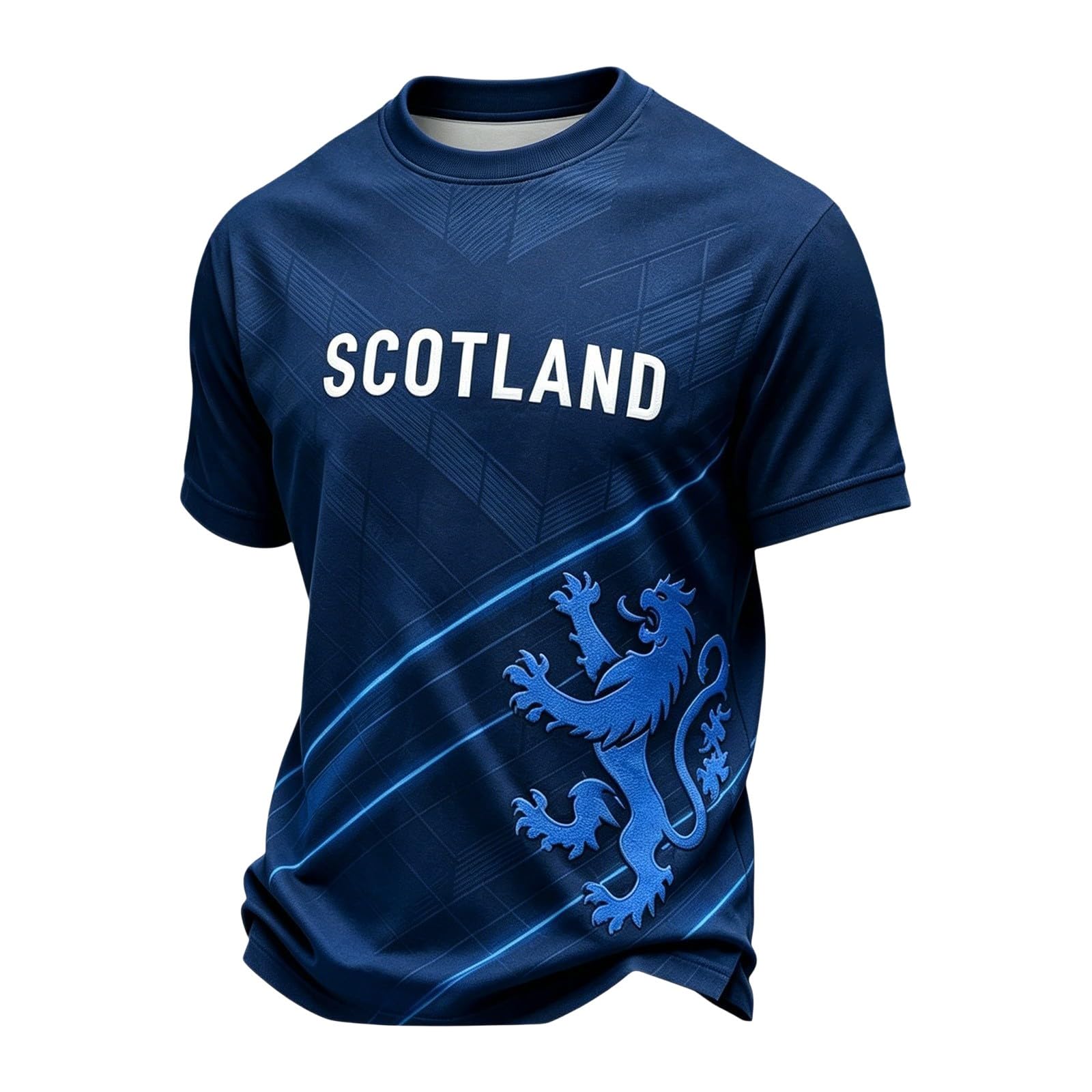 England Shirt Mens Scotland Flag Soccer T-Shirt Football 2026 Merchandise Retro Scotland Flag Short Sleeve Crewneck Tee for Football Fans & Supporters C Blue