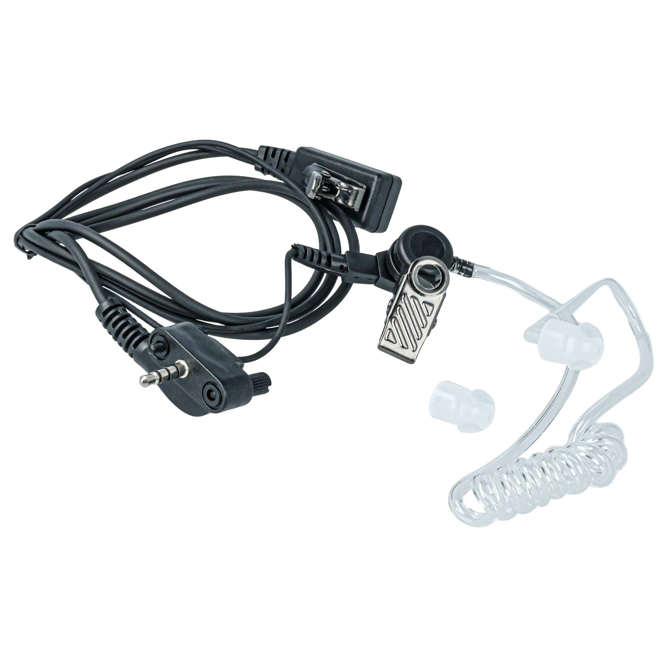 vhbw Zestaw słuchawkowy, 5 sztuk, kompatybilny z Yaesu Vertex VX-351, VX-354, VX-400, VX-410, VX-231, VX-246, VX-350 Radio, Walkie-Talkie - czarny