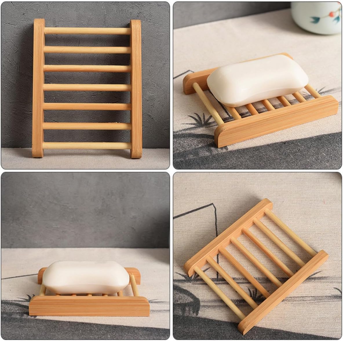 Wood Soap Dish Holder for Bathroom and Kitchen Countertop image 3