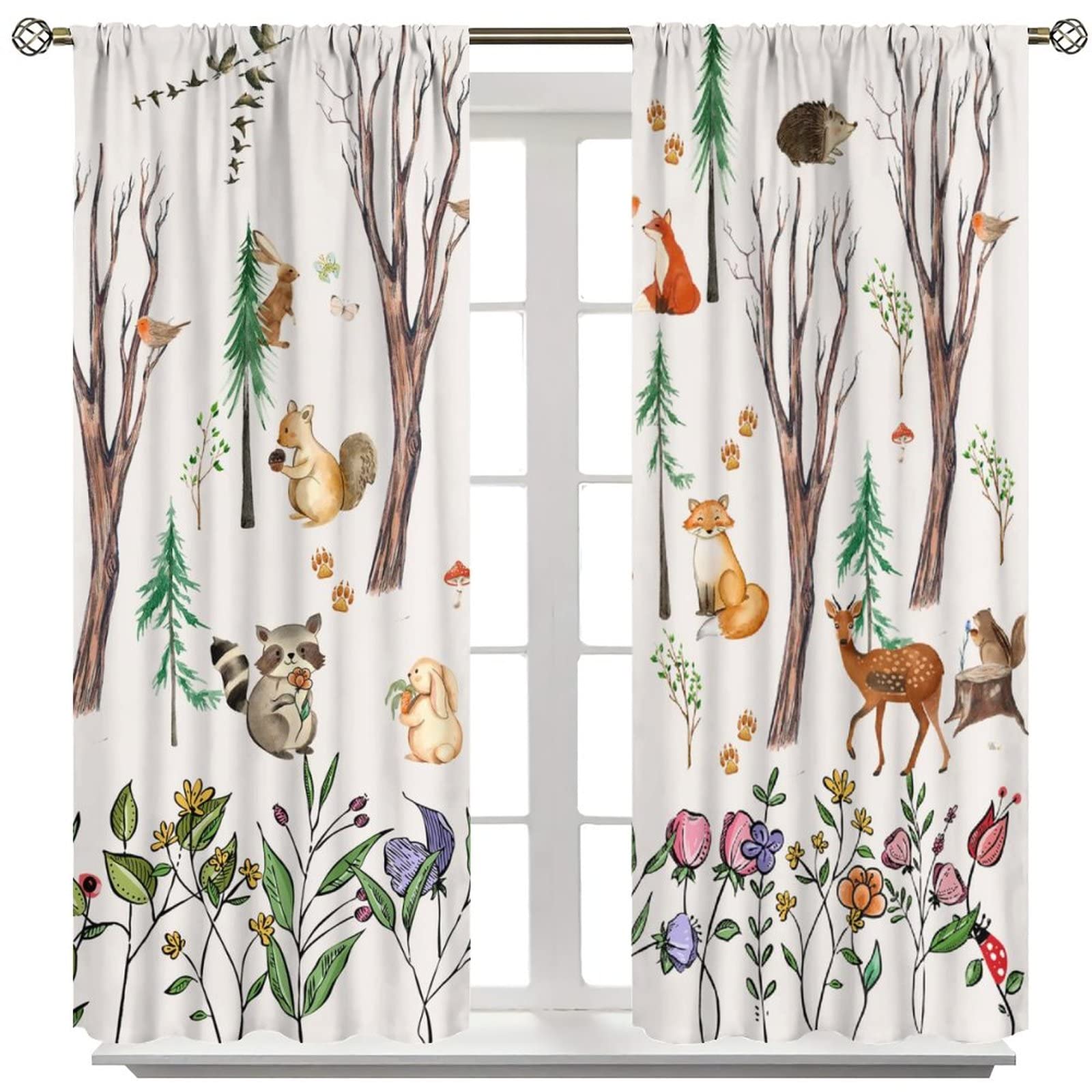 Kinder Vorhänge Mit Wal & Quallen Design - 107 X 137 Cm, Polyester - Verdunkelnd, Für Kinderzimmer