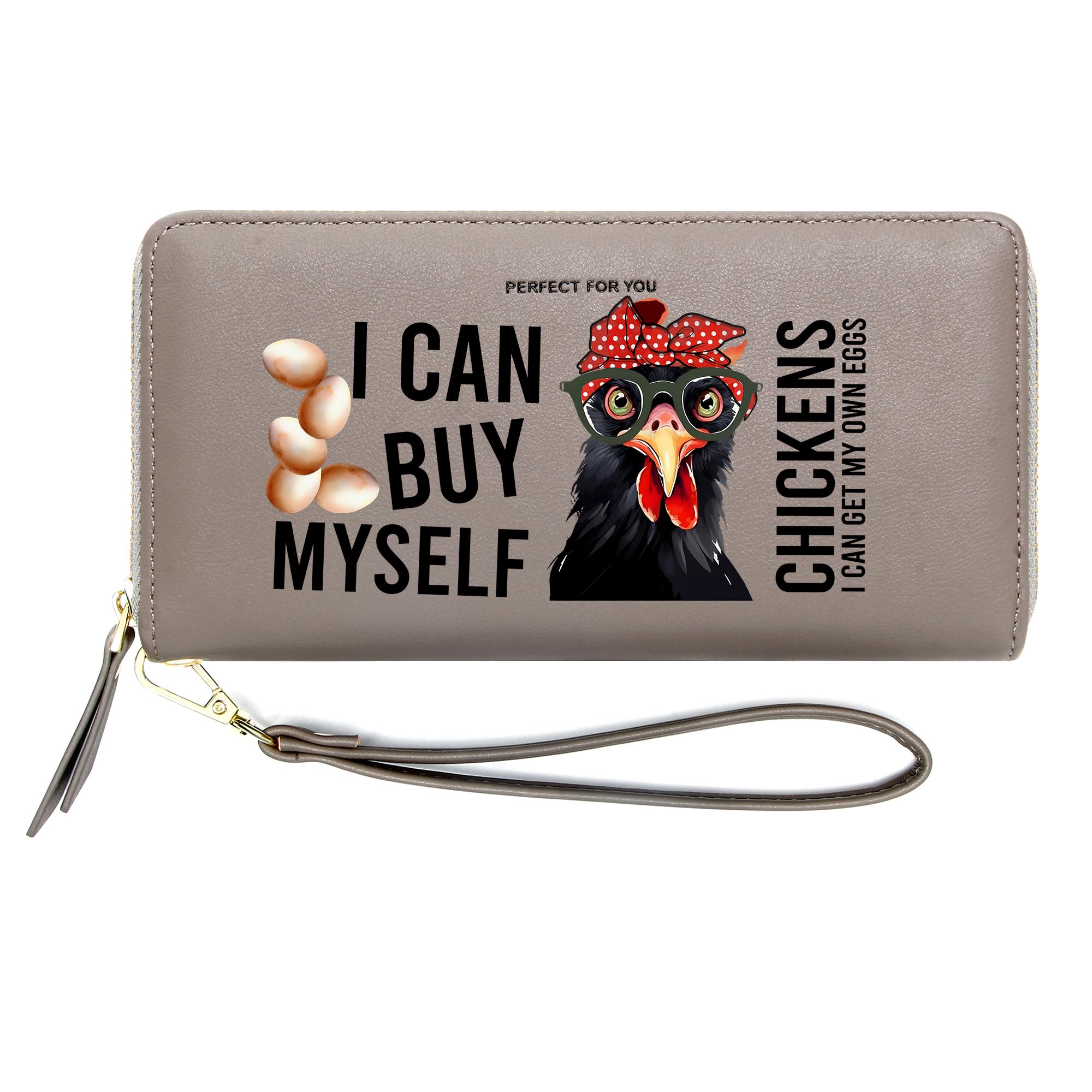 InsWork Personalized Women Wallets with Chicken,Birthday Gift,Holiday Gift for Son Daughters from Parent Grandparent,Graduation Gift for Friends,Students,Teacheres 1304b