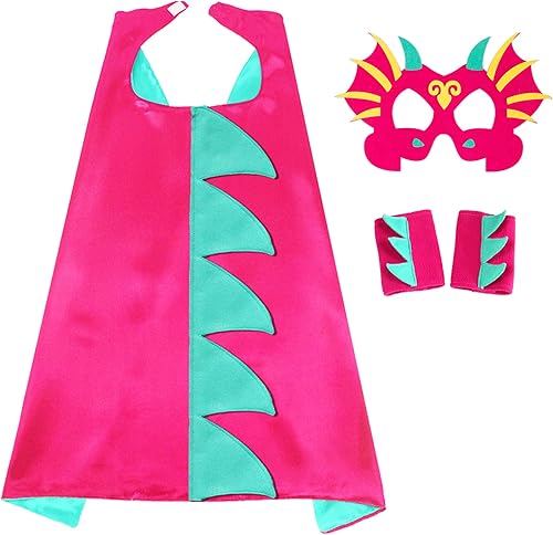 D.Q.Z Disfraz de dinosaurio y dragón para niños pequeños, muñequeras con máscara de dinosaurio para niños y niñas, regalos de fiesta de cumpleaños