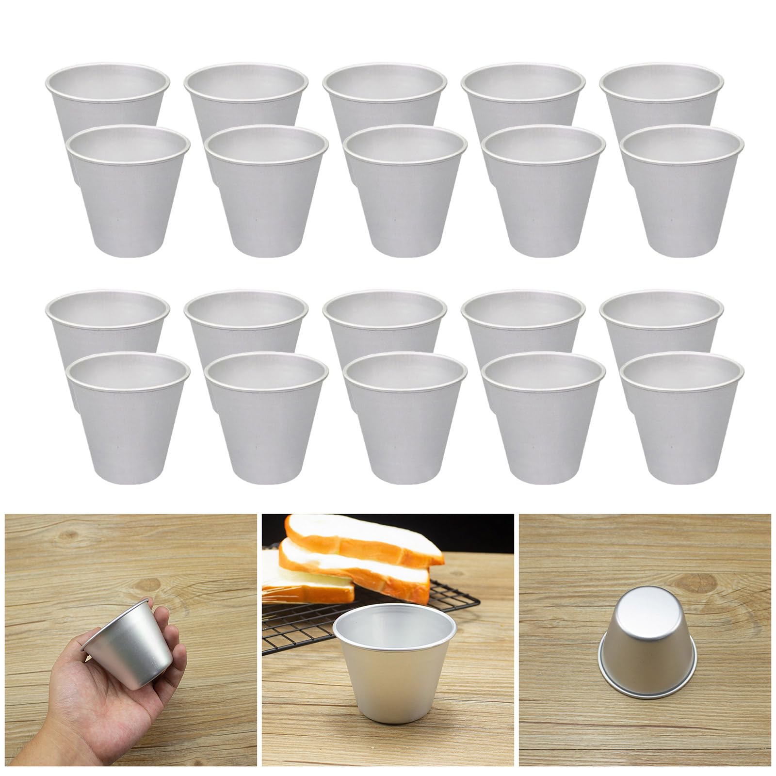 Moldes para hornear con forma de taza estriada, prácticos moldes para hornear en elegantes diseños de copa occidental para pudines
