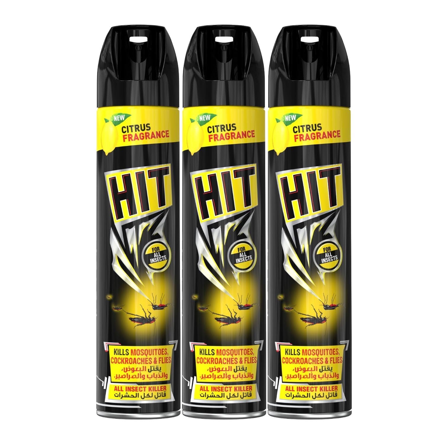 Hit Citrus Fragrance All Insect Killer 300 ml, 3-Pack
