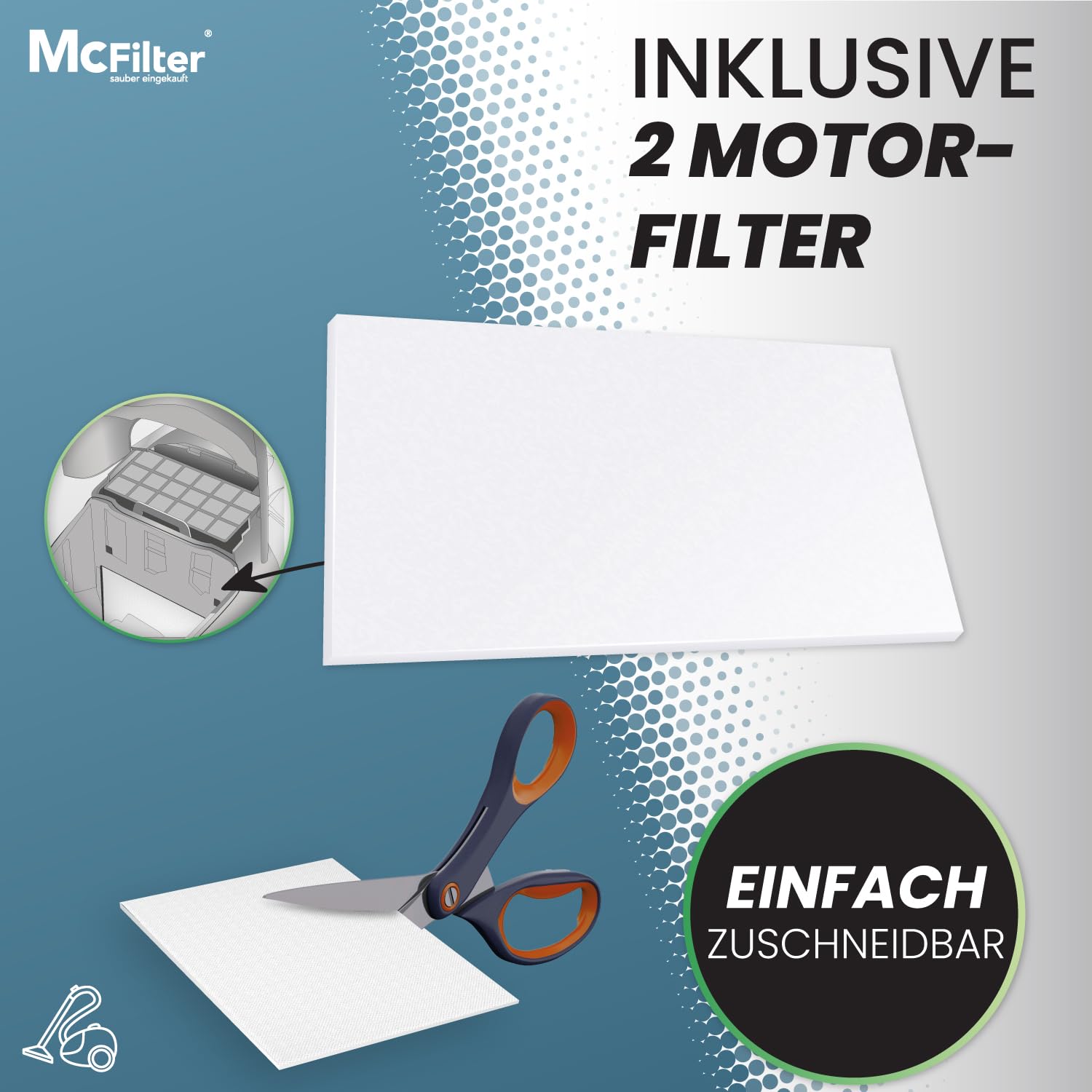 McFilter ESM 16-10 Sacchetti Per Aspirapolvere – 10 Pezzi + 2 Microfiltri, Adatti Per Electrolux Silent Performer E Altri - 2