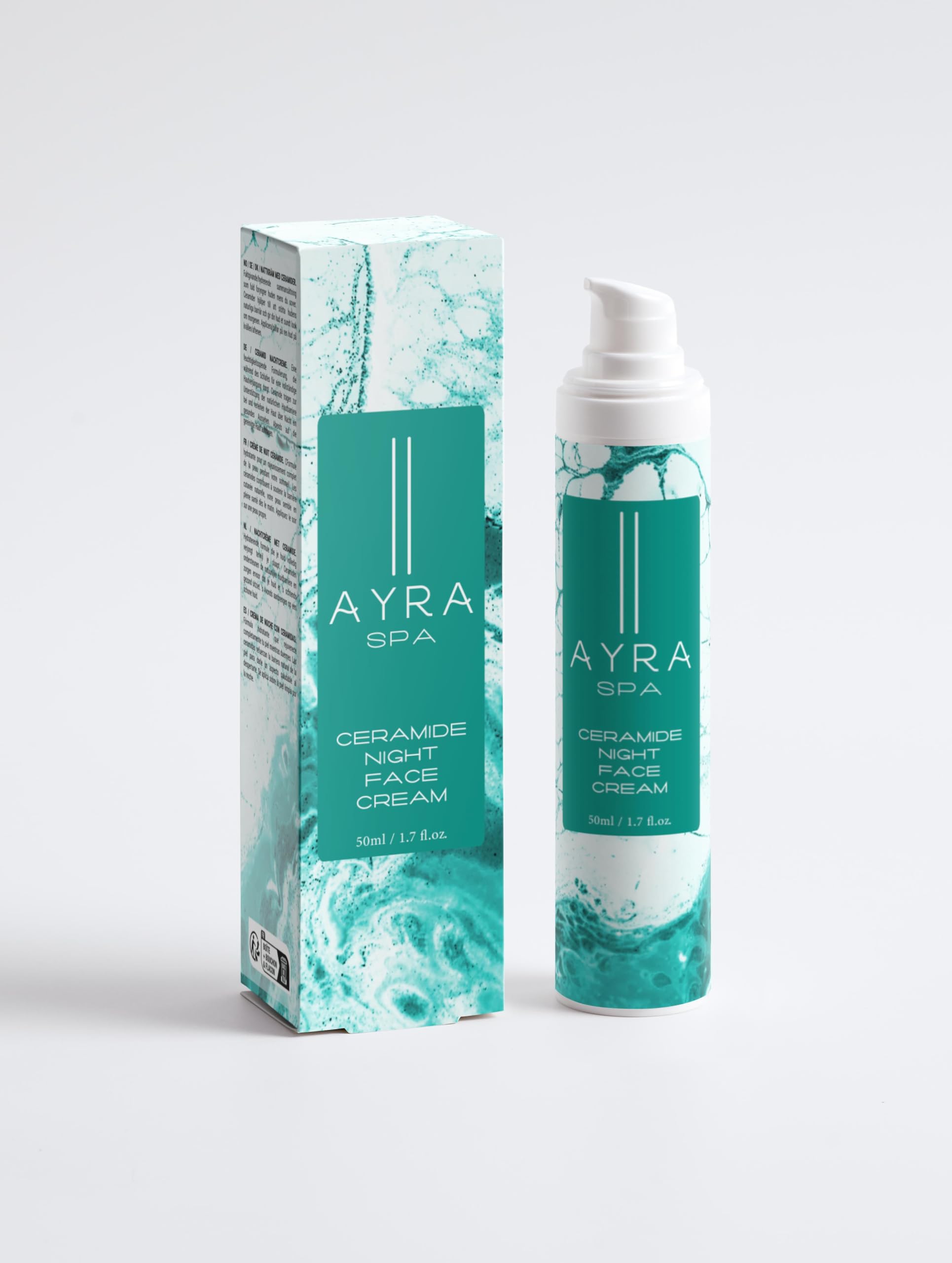 Crema Viso Notte alle Ceramidi | con Aloe Vera, Burro di Cacao, Olio di Jojoba | Contiene Lipidi Complessi e Acidi Grassi | VEGAN & 99% Naturale | Certificata COSMOS