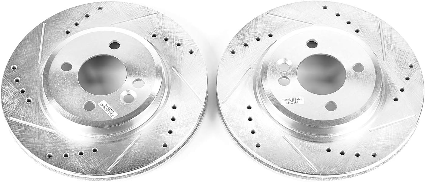 Power Stop EBR651XPR Front Evolution Drilled & Slotted Rotor Pair For Mini Cooper 2002-2007 [Model Specific]