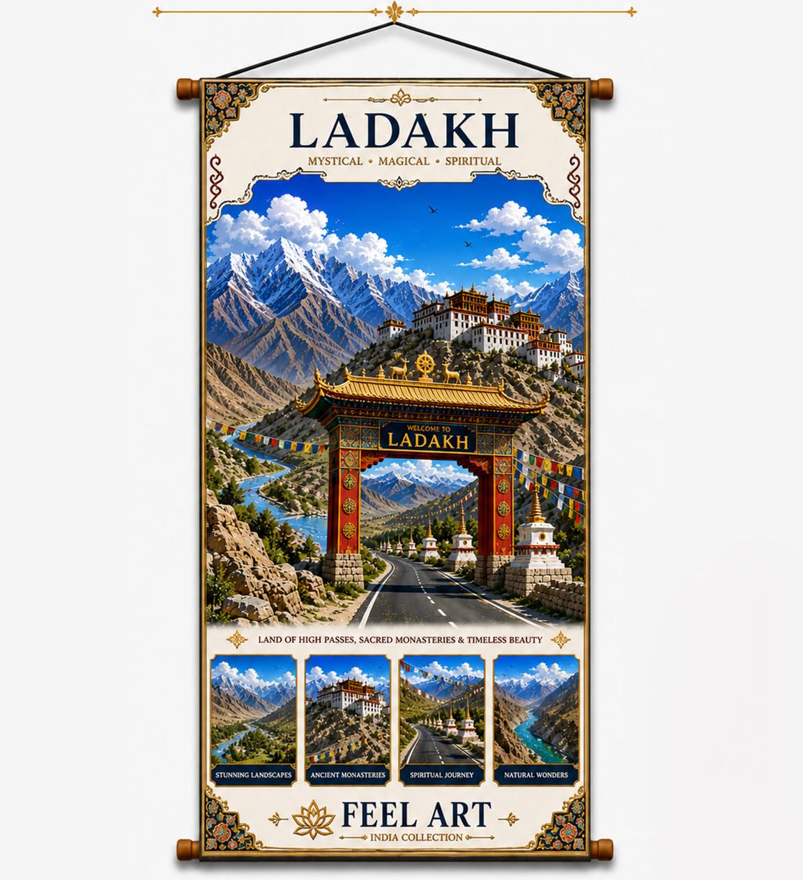 FEEL ART Leh Ladakh Landscape Canvas Wall Hanging | FCH51-image-40