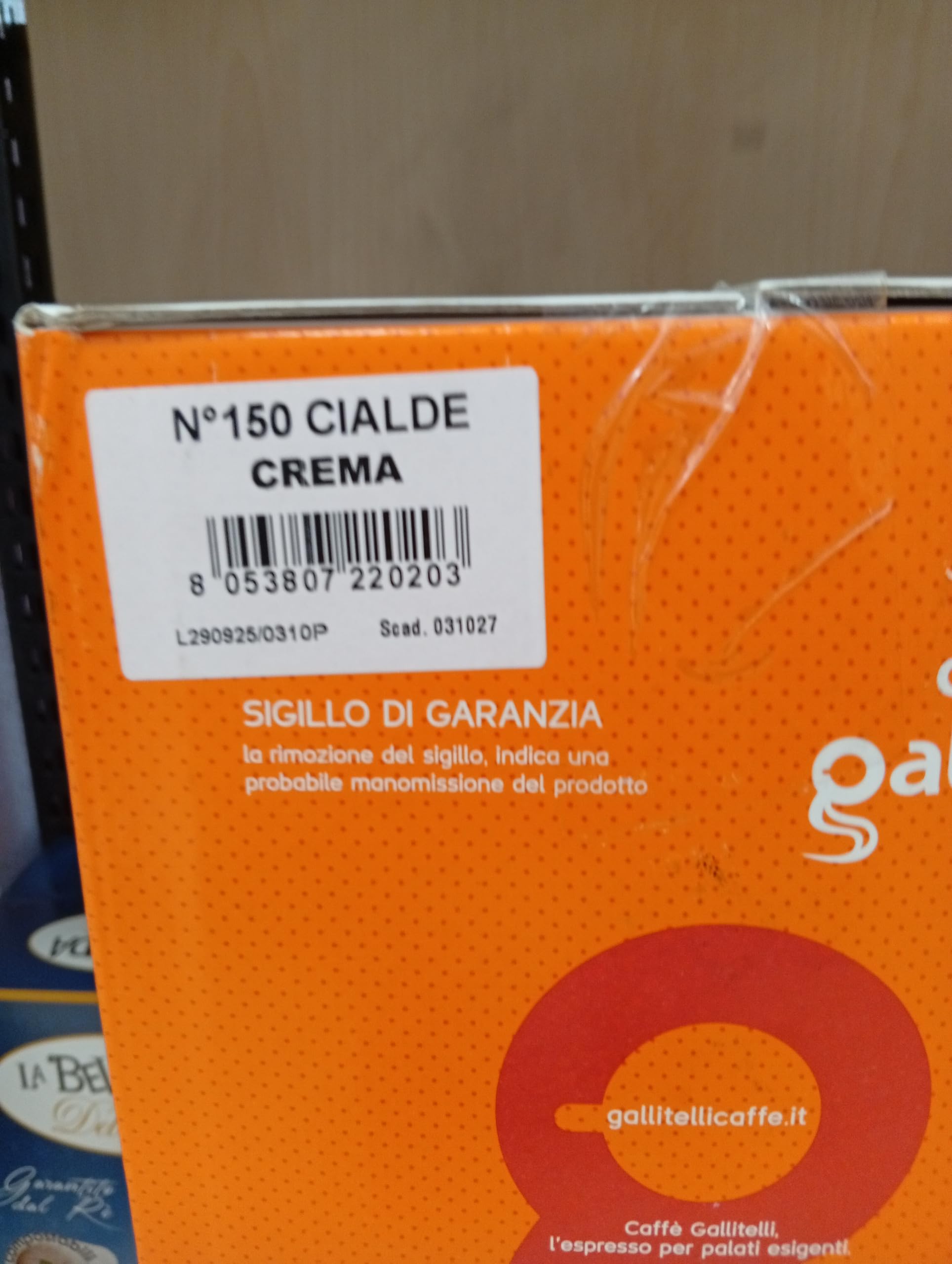 Gallitelli Caffè Cialde Crema Espresso Italiano, 150 Cialde in Carta Filtro, Gusto Crema, Confezione Monodose