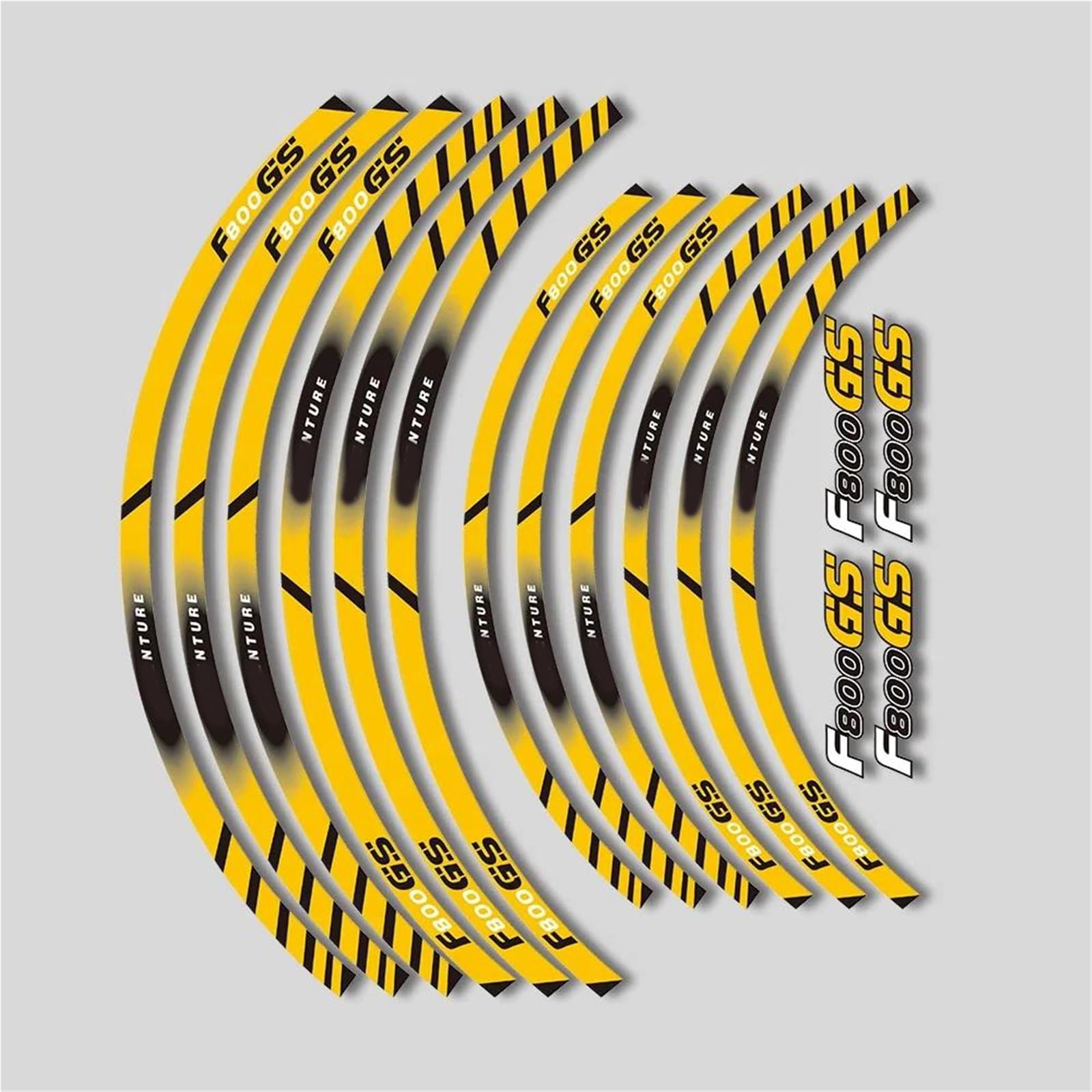 Sticker Part for BMW F800GS F 800GS 800 GS Decorative Stickers 21''17''Motorcycle Accessories Wheel Sticker Decal Reflective Rim(Orange)