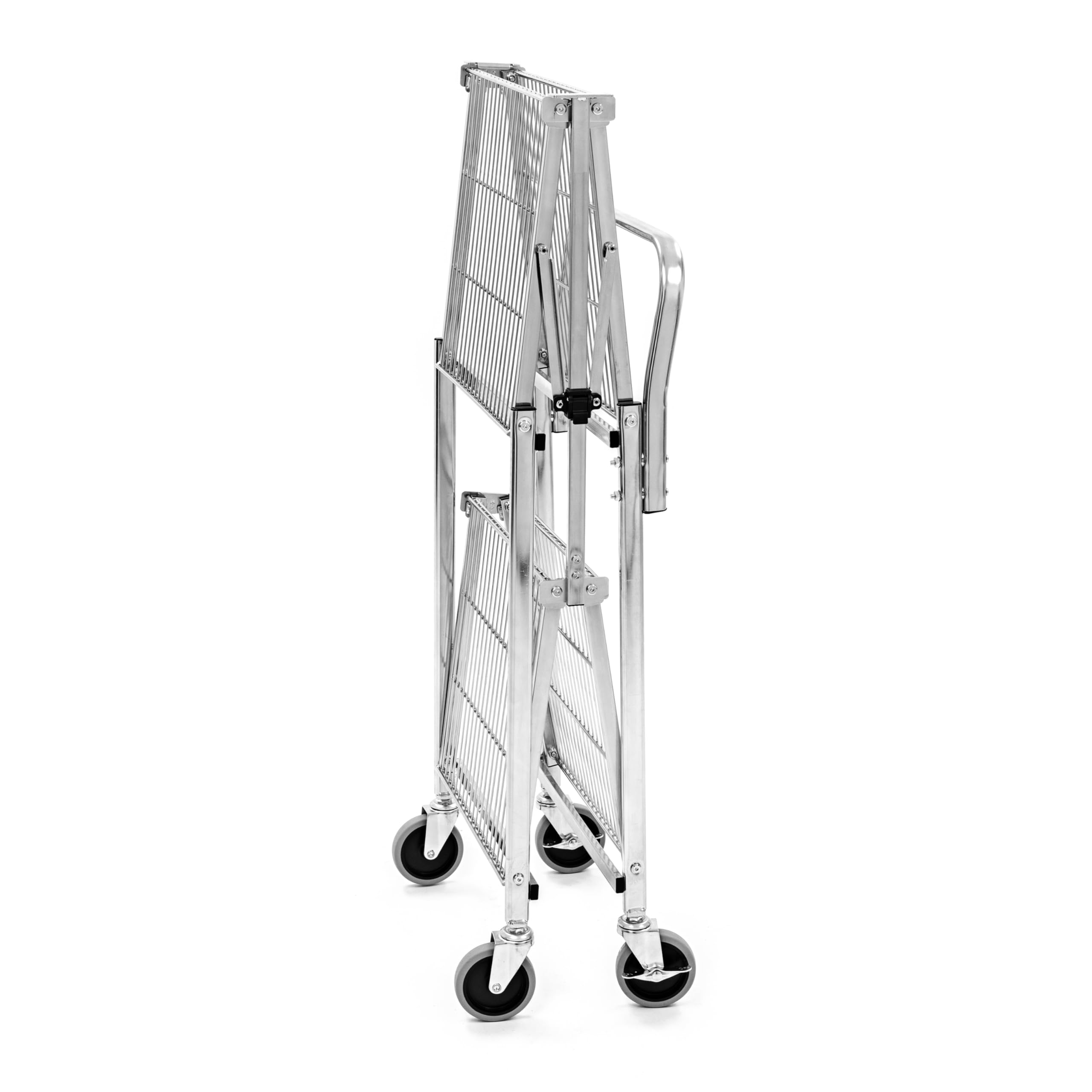 Tubstr original - Carrito de alambre plegable | Carrito utilitario de alambre de 2 estantes que proporciona un transporte cómodo, soporta 200 libras y se pliega para almacenamiento. Grado comercial