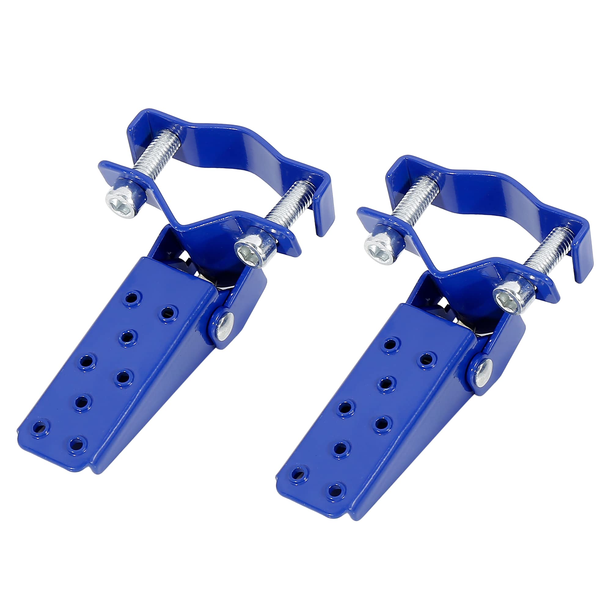 F FIERCE CYCLE 1 Pair Blue Universal Motorcycle Non-Slip Folding Fork Foot Step Rest Pedal