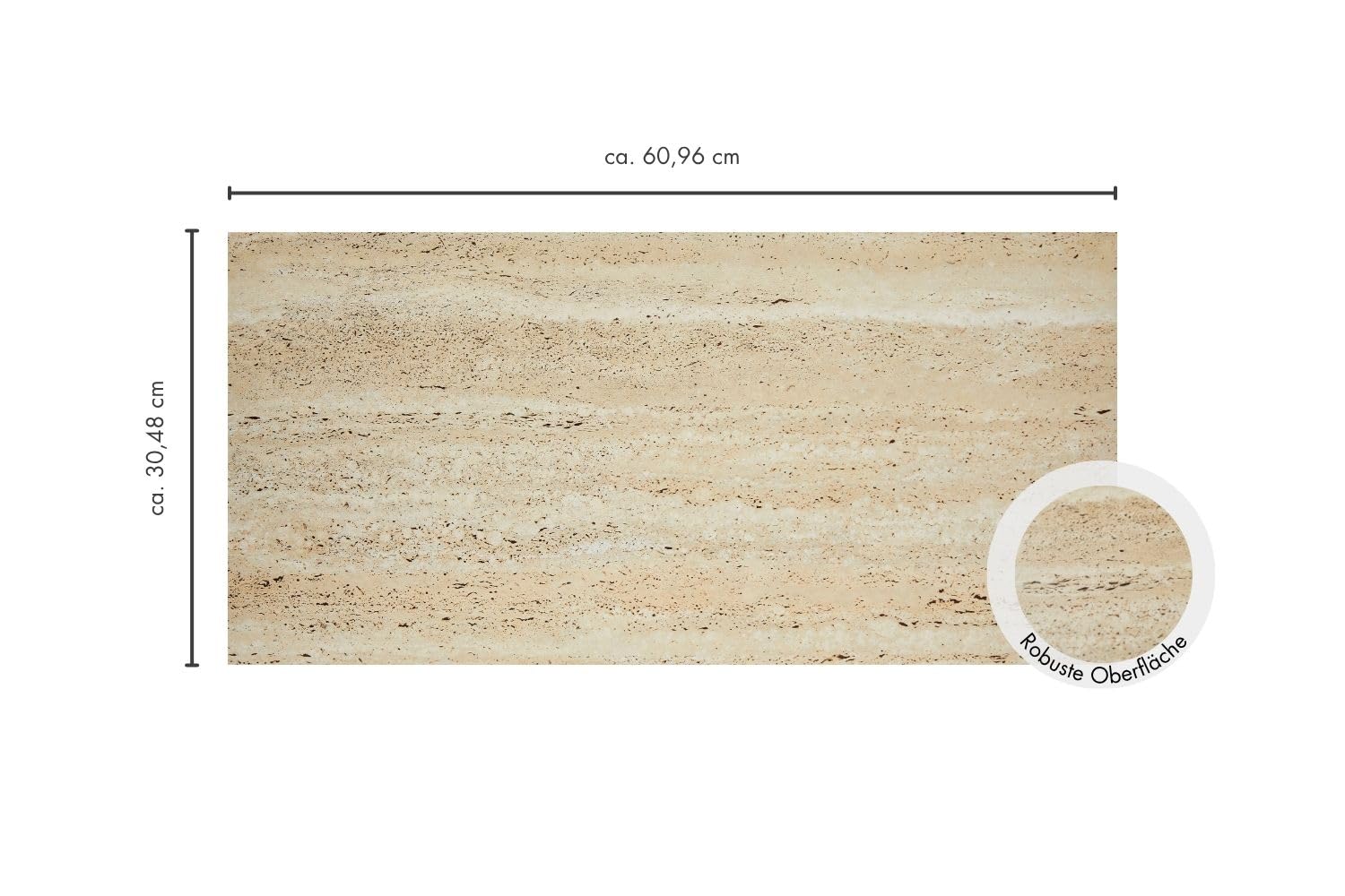 misento selbstklebende Fliesen aus PVC in Marmoroptik Beige | 24 Klebefliesen (4,46 m²) | Bodenfliesen | wasserabweisend & feuchtigkeitsbeständig | Vinyl Fliesen für Bad & Küche | 1,5 mm Stärke