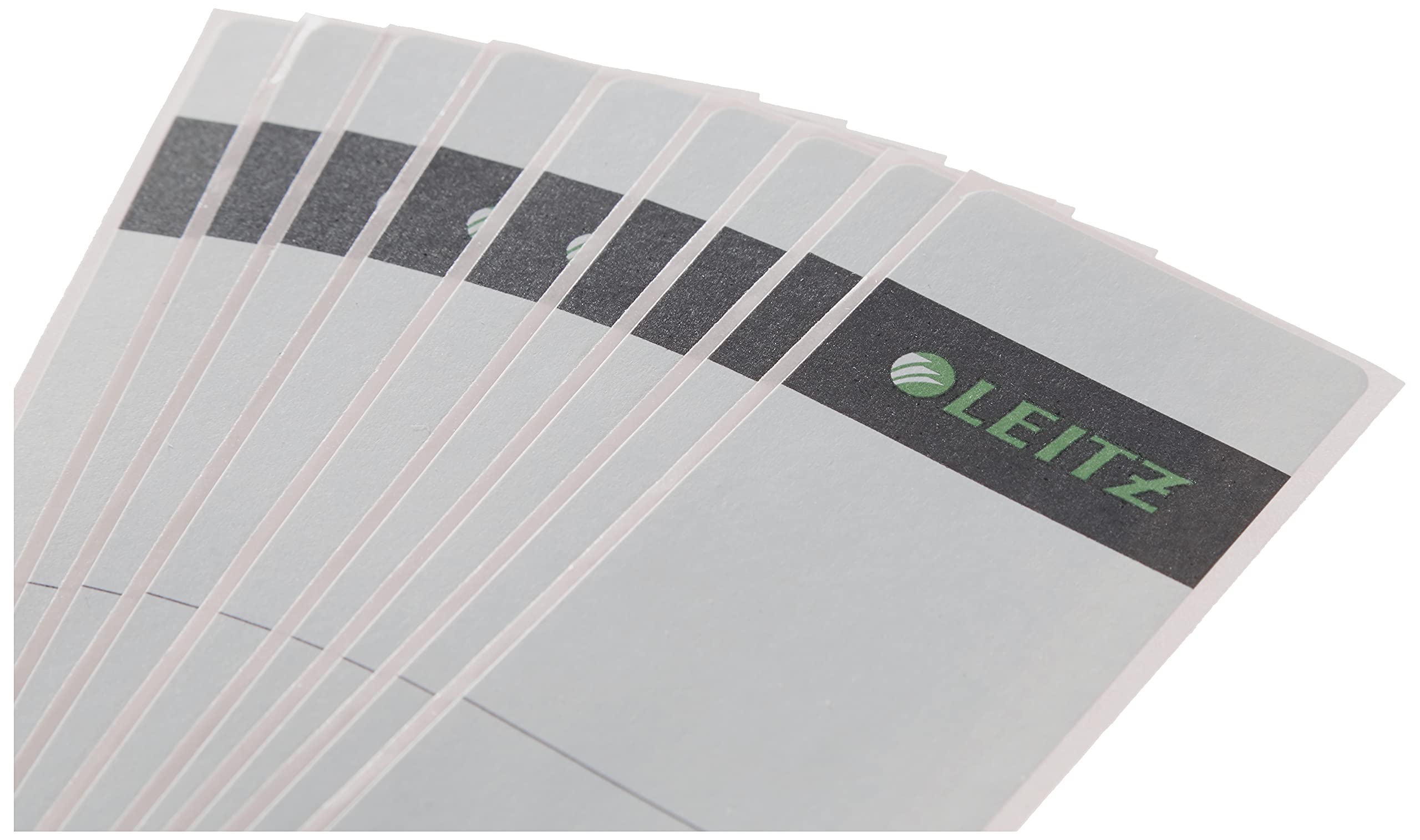 Étiquettes Auto-adhésives Leitz Pour Classeurs à Levier - Lot De 100, Dos 80 Mm, Papier Gris