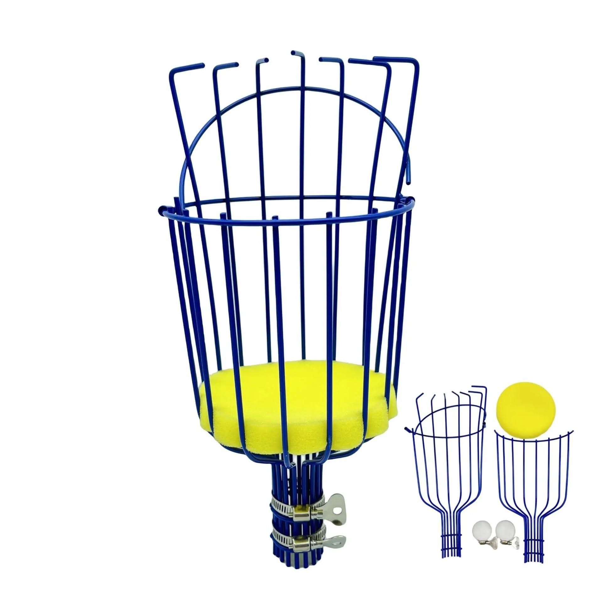 Professionelles Obstpflückgerät – Ausziehbarer Stiel for hohe Äste, ideal for Ernten von Äpfeln, Orangen und mehr(Blue)