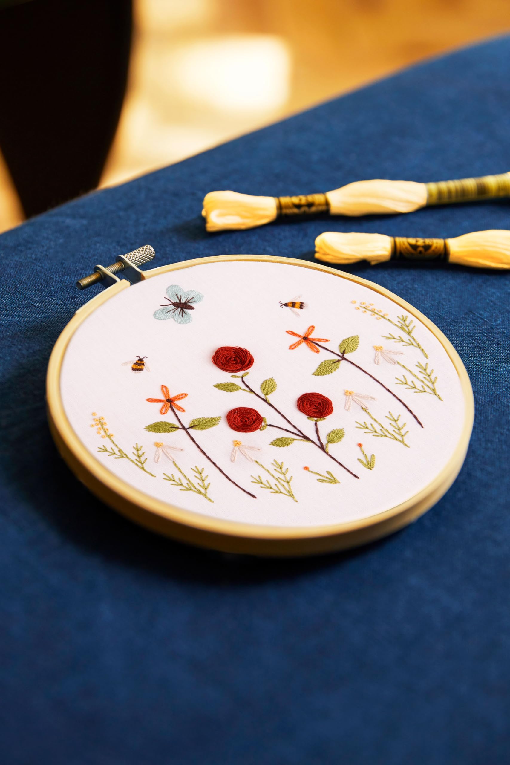 DMC Embroidery Kit Butterfly Garden by Aurora Menendez - Intermediate