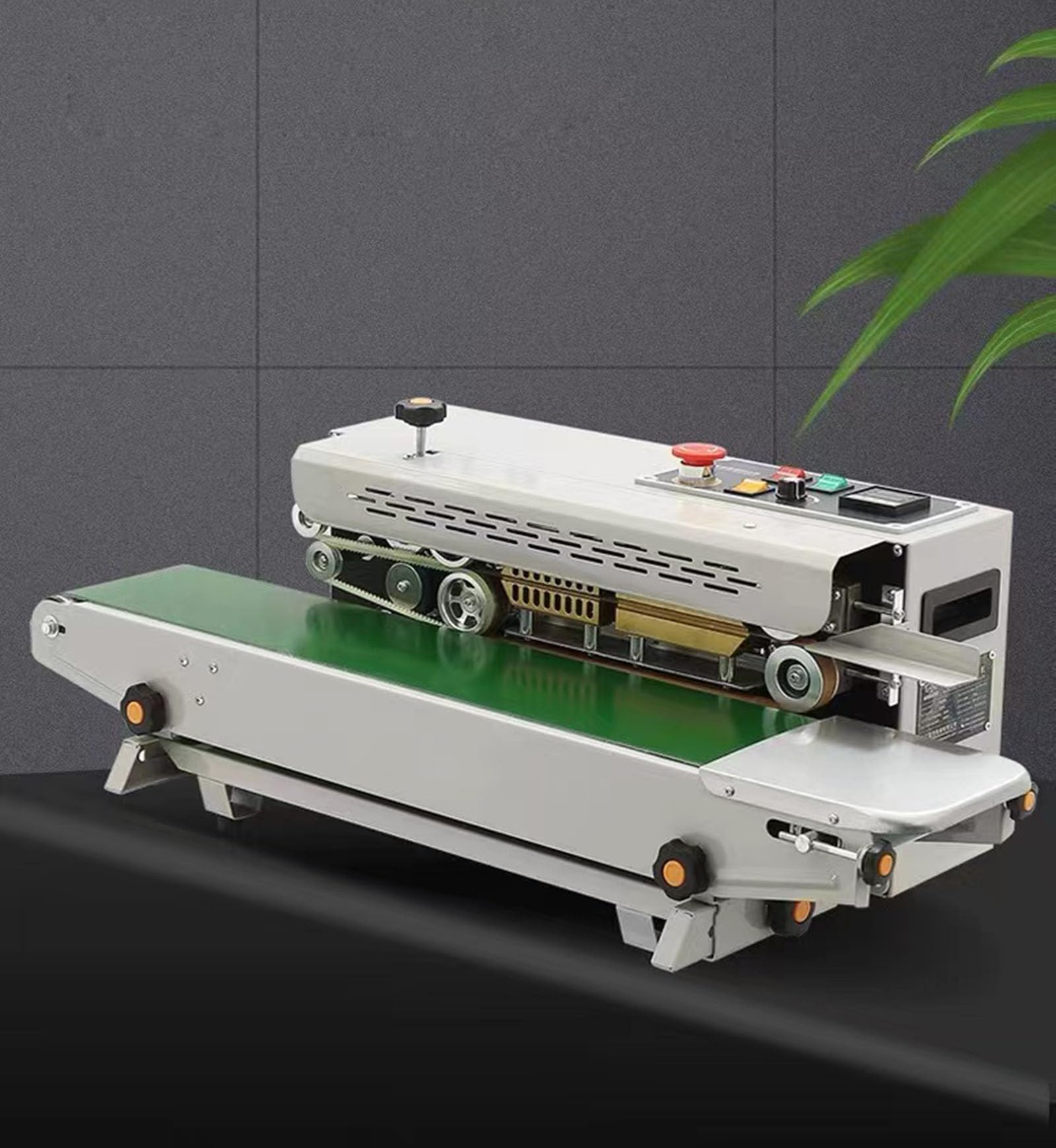 IUokLU Continuous Sealing Machine,Commercial Automatic Horizontal Sealing Machine,Band Sealer Machine,Temperature Control,For Aluminum Bag