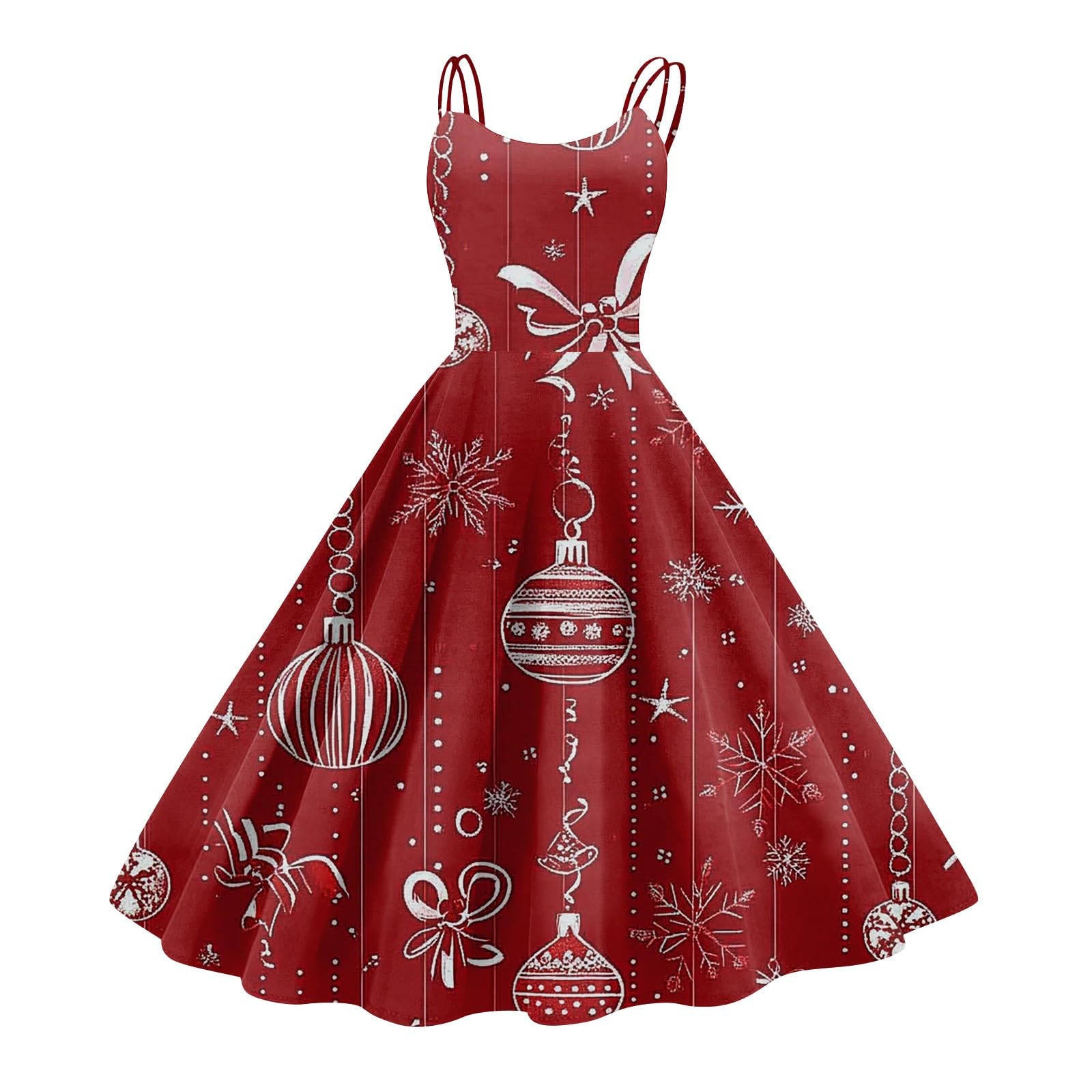 Womens Christmas Fancy Dress Xmas Led Red Uk Ugly Plus Size 2026 Ladies — image 1