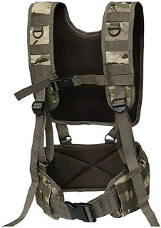 Tactical Padded Battle Belt with Detachable Suspender Straps for Patrol Army Training Outdoors Duty - Jadedragon