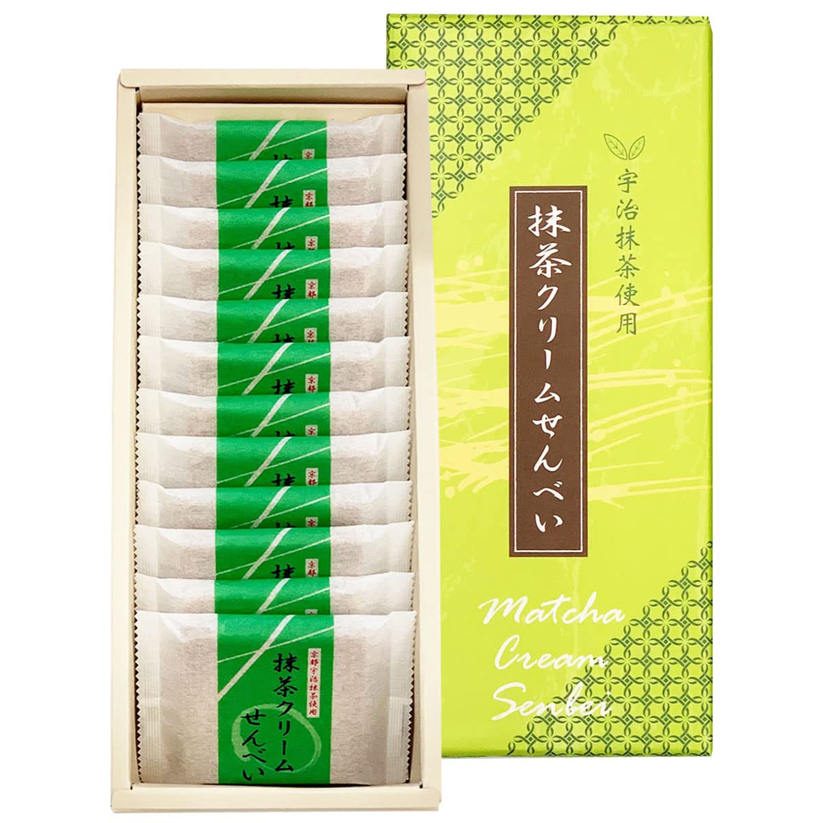 Amazon.co.jp: 藤兵衛庵 抹茶クリームせんべい 2箱 12枚×2 せんべい 