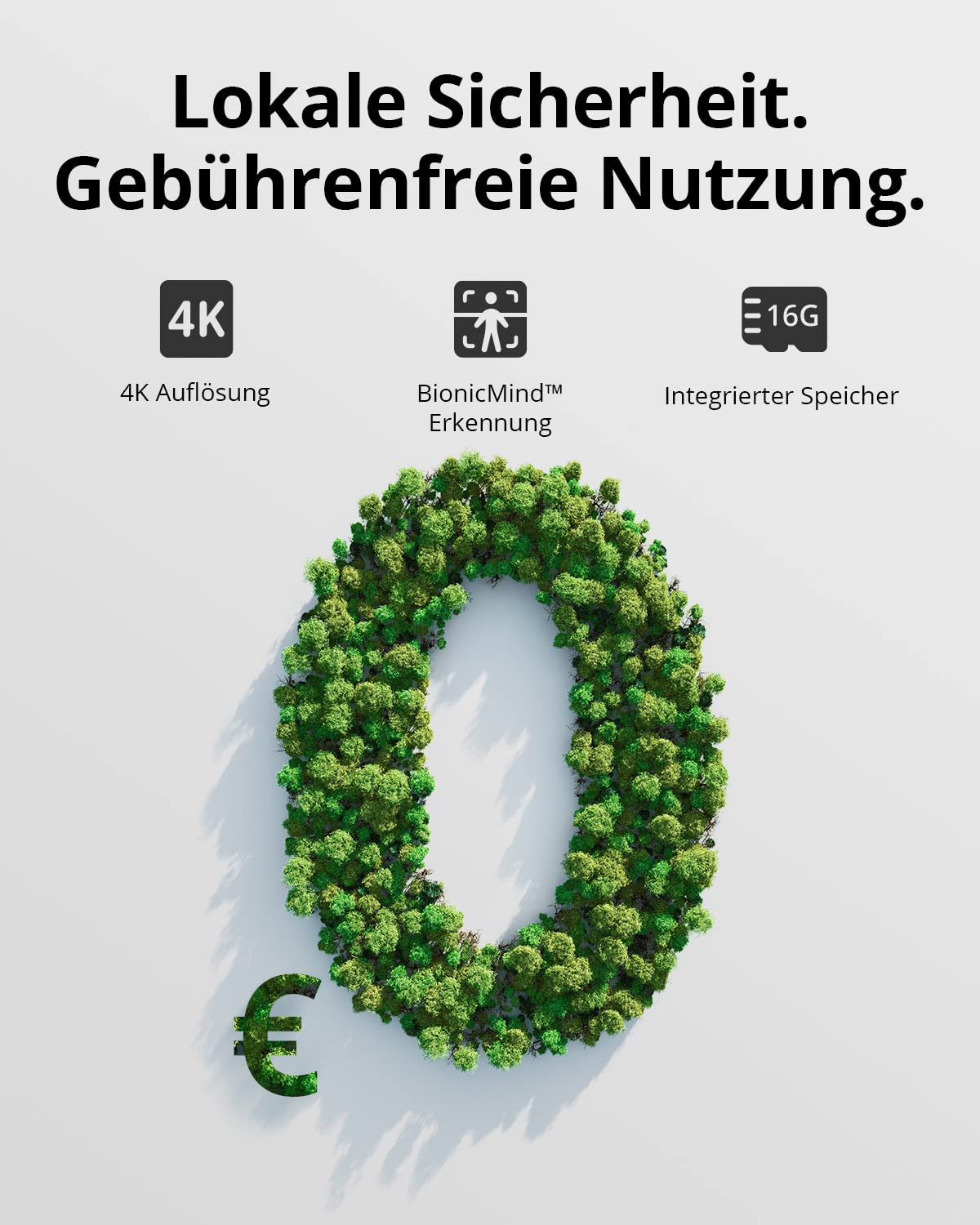 eufy Security eufyCam 3C, Überwachungskamera aussen, 4K kabellose mit Gesichtserkennung und K.I, Farbige Nachtsicht, Lokale Speicherung, Set 2+1, T8881321, White