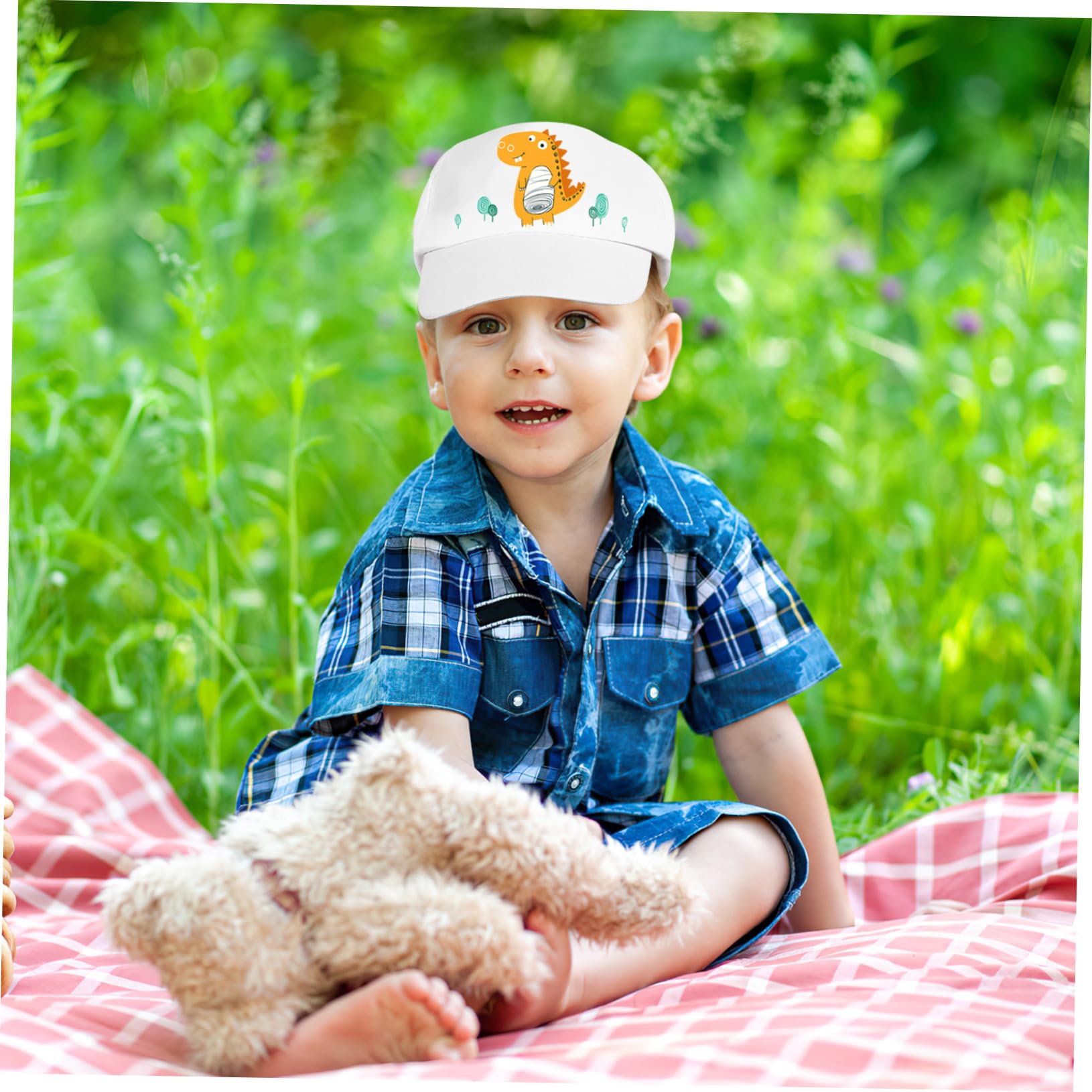 BESPORTBLE 40 Piezas Gorra Infantil de Algodón para Pintar y Decorar Sombrero DIY para Accesorio y Cómodo para y Verano para Manualidades y Fiestas de Creatividad